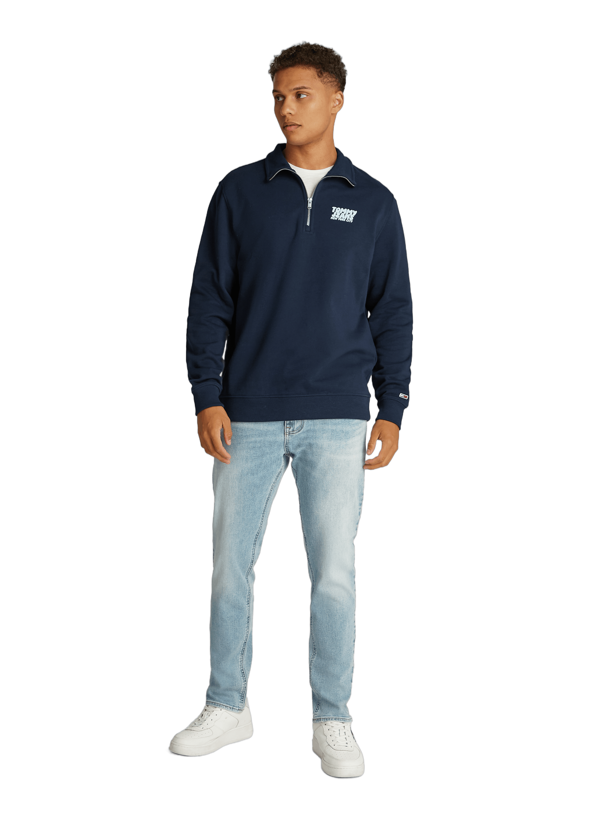 Graphic logo cotton sweatshirt TOMMY HILFIGER Blue