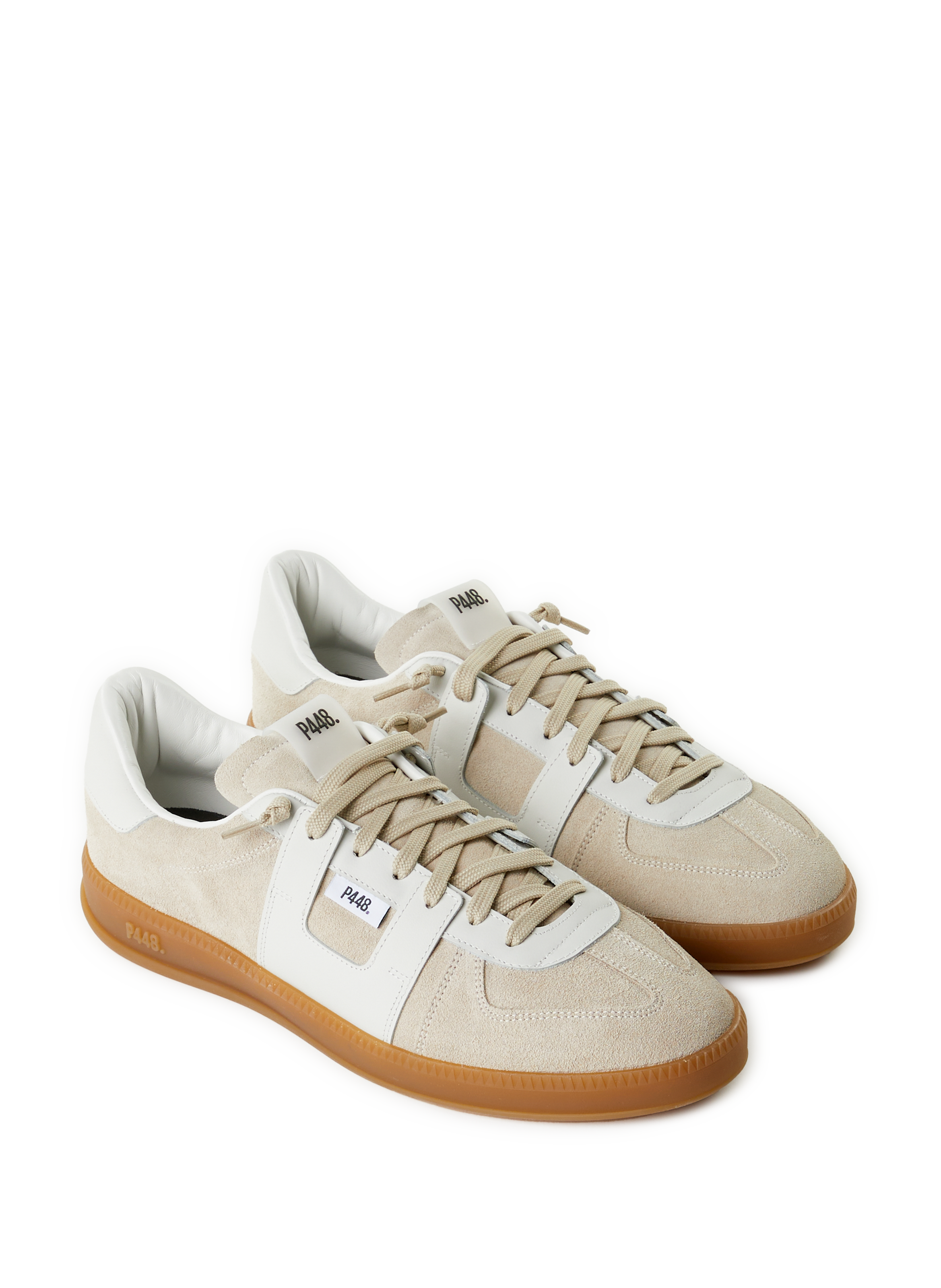 Monza leather sneakers P448 Beige