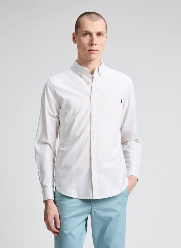 Stretch cotton-blend shirt Beige by DOCKERS DOCKERS Stretch cotton-blend shirt Beige