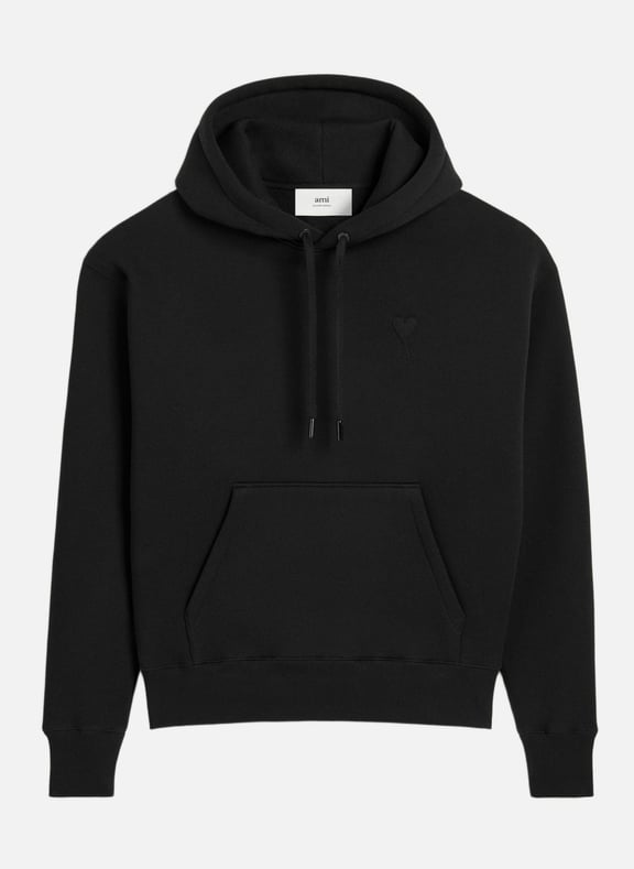 Hoodie ami de coeur unisexe Noir by AMI PARIS AMI PARIS Hoodie ami de coeur unisexe Noir