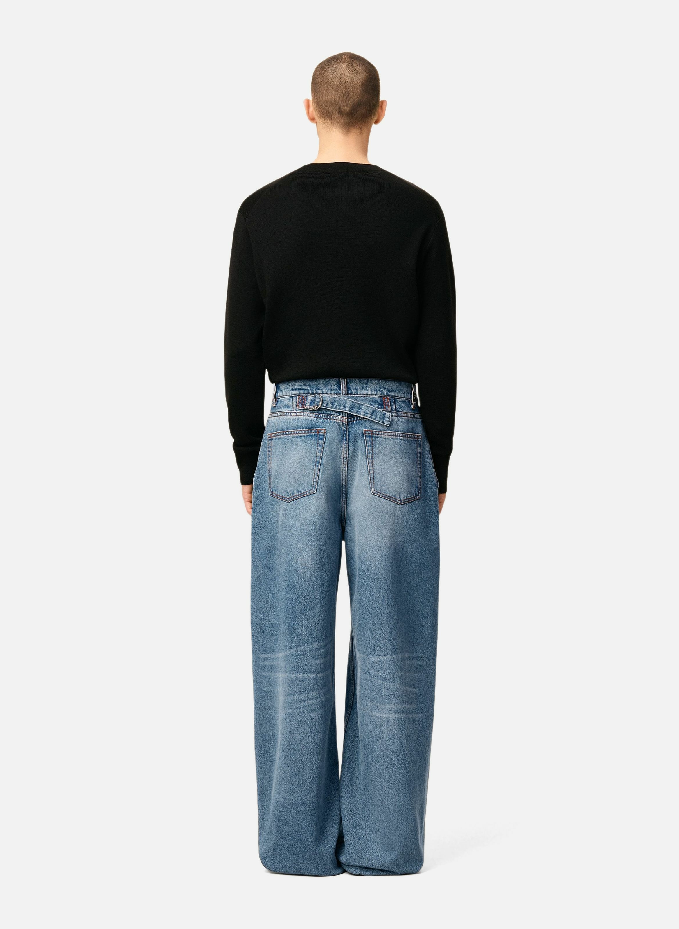 Jean très large en coton AMI PARIS Bleu