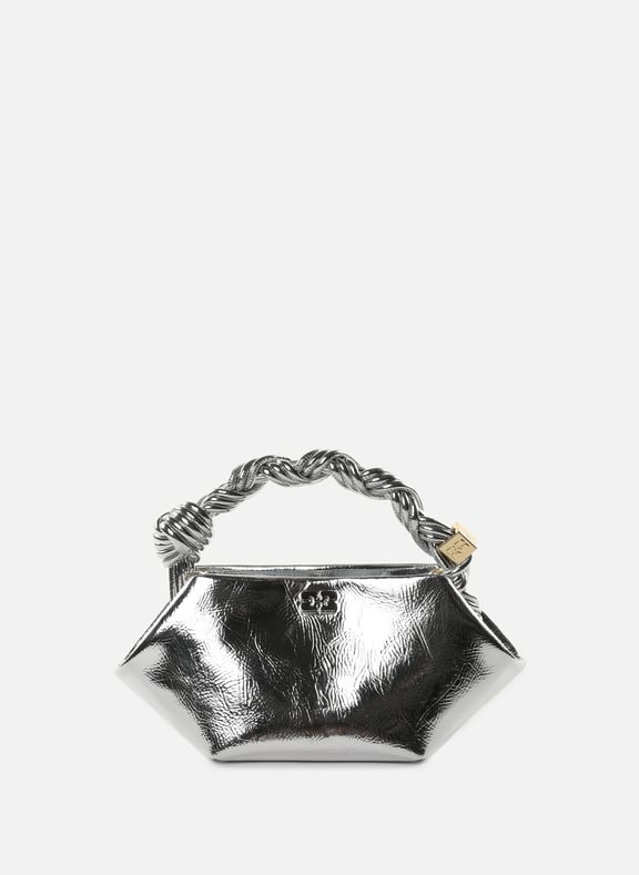 Sac à main Mini Bou métallisé Argent by GANNI GANNI Sac à main Mini Bou métallisé Argent