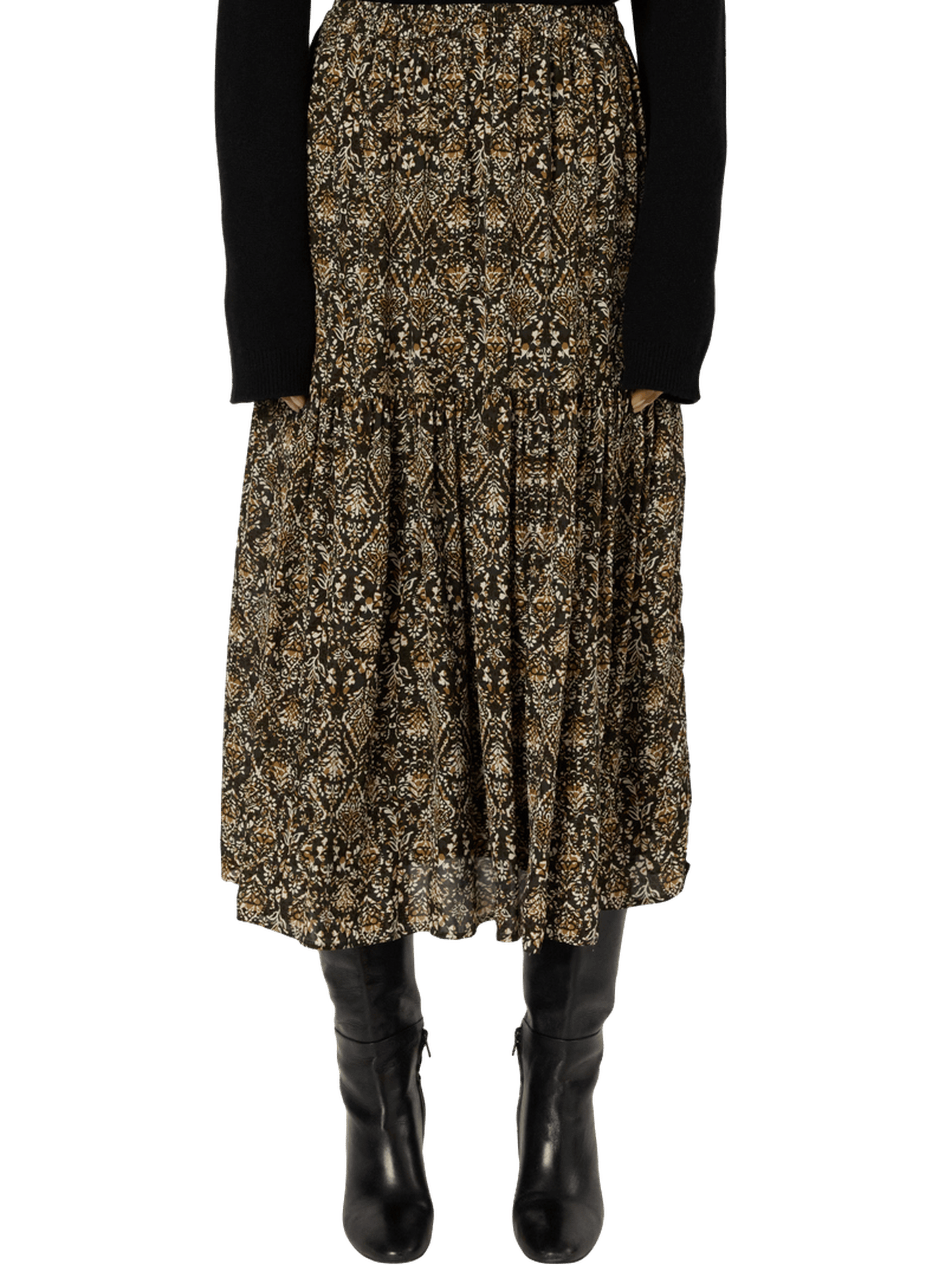 Jupe évasée imprimée - billie GERARD DAREL Kaki