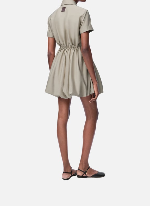 Mini dress in cotton and silk Beige by LOEWE LOEWE Mini dress in cotton and silk Beige