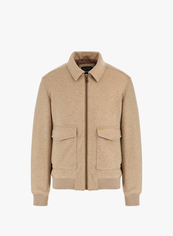 Veste droite col classique | Marron by GUESS Veste droite col classique Marron