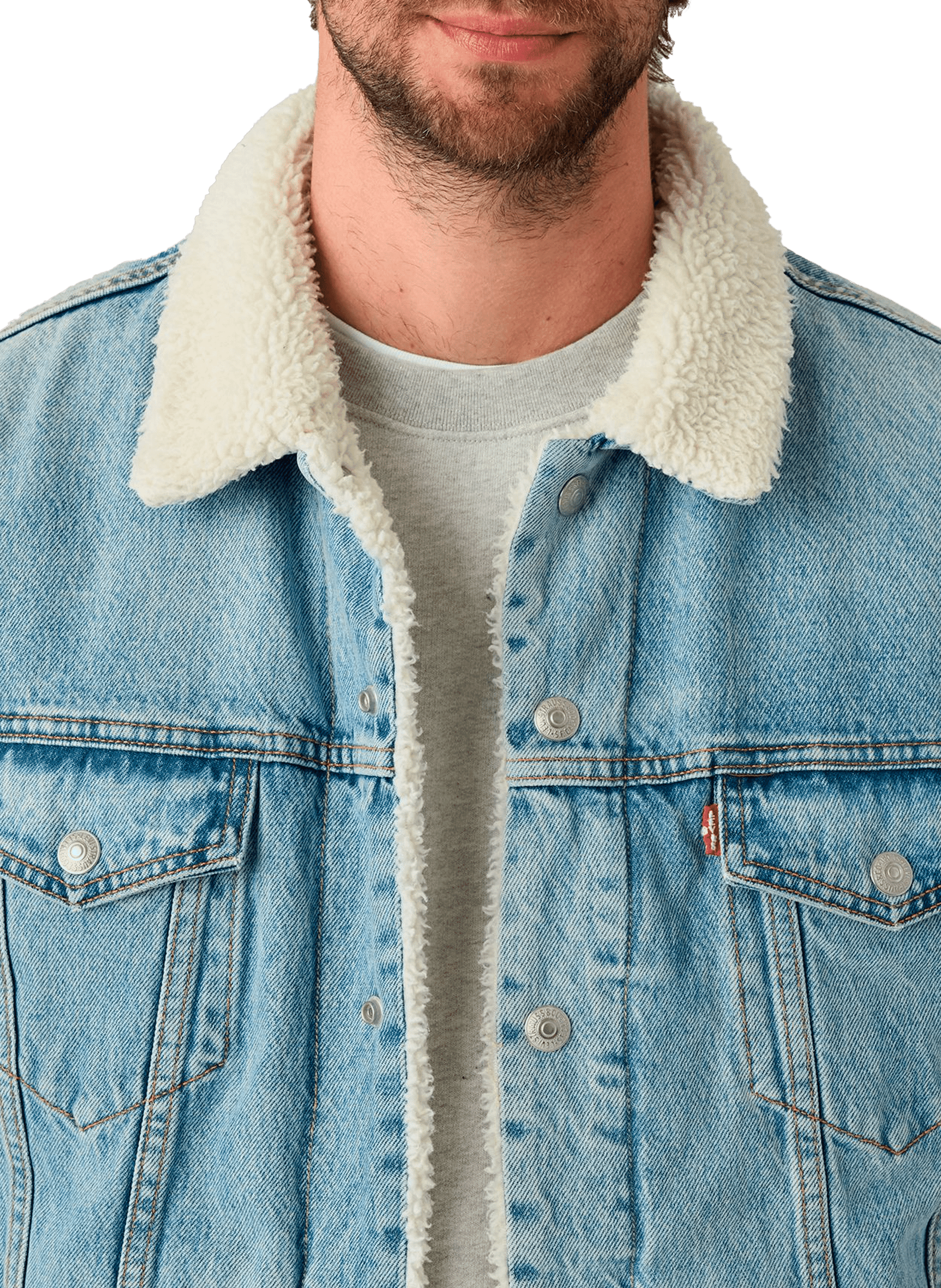 Fleece-lined denim jacket LEVI'S Blue