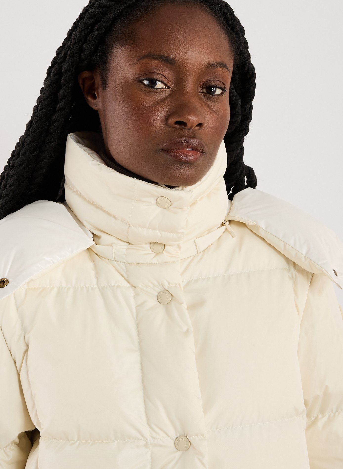 Mid-length down jacket MONCLER White