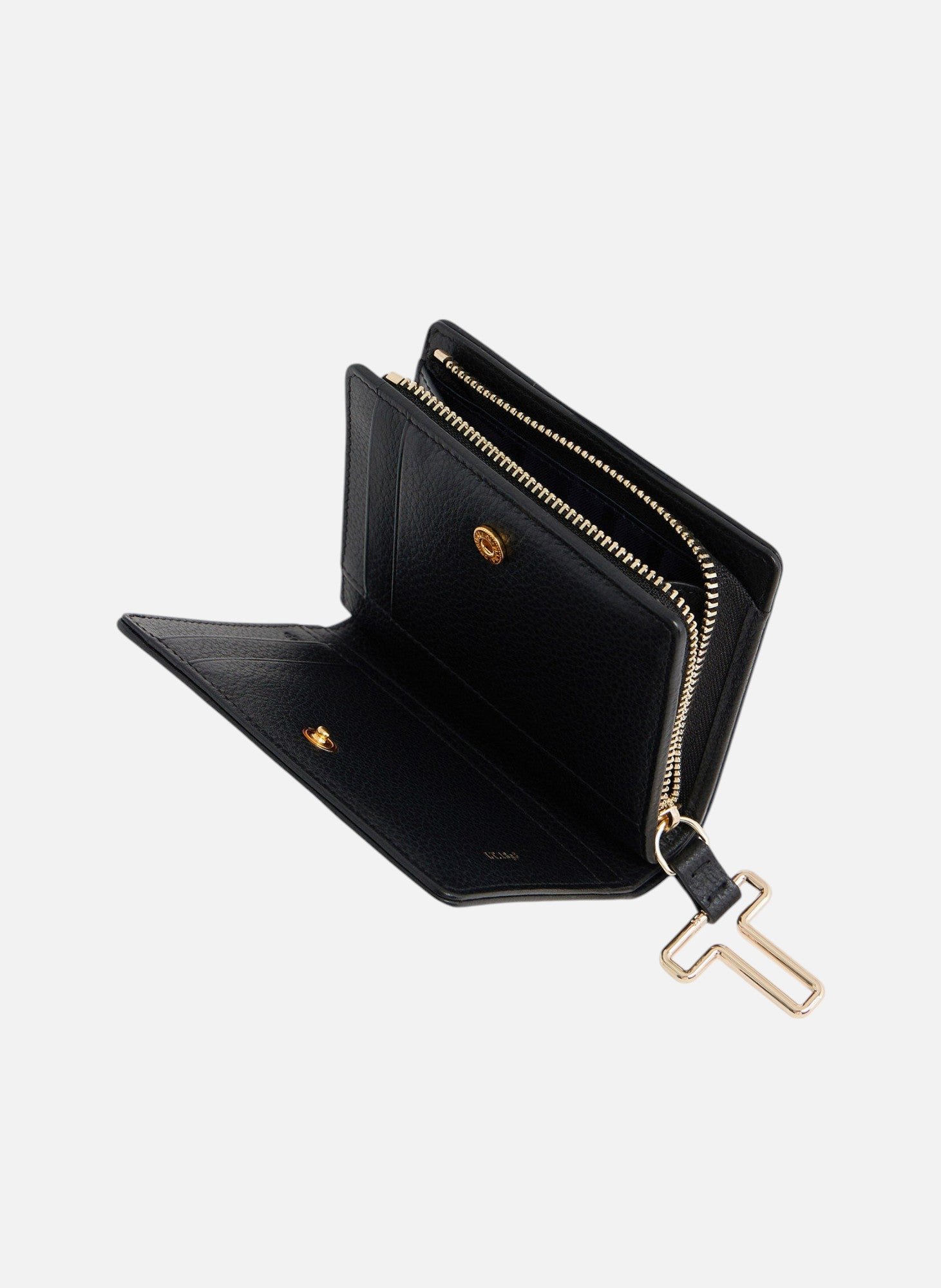 Petit portefeuille juliette en cuir grainé LE TANNEUR Noir