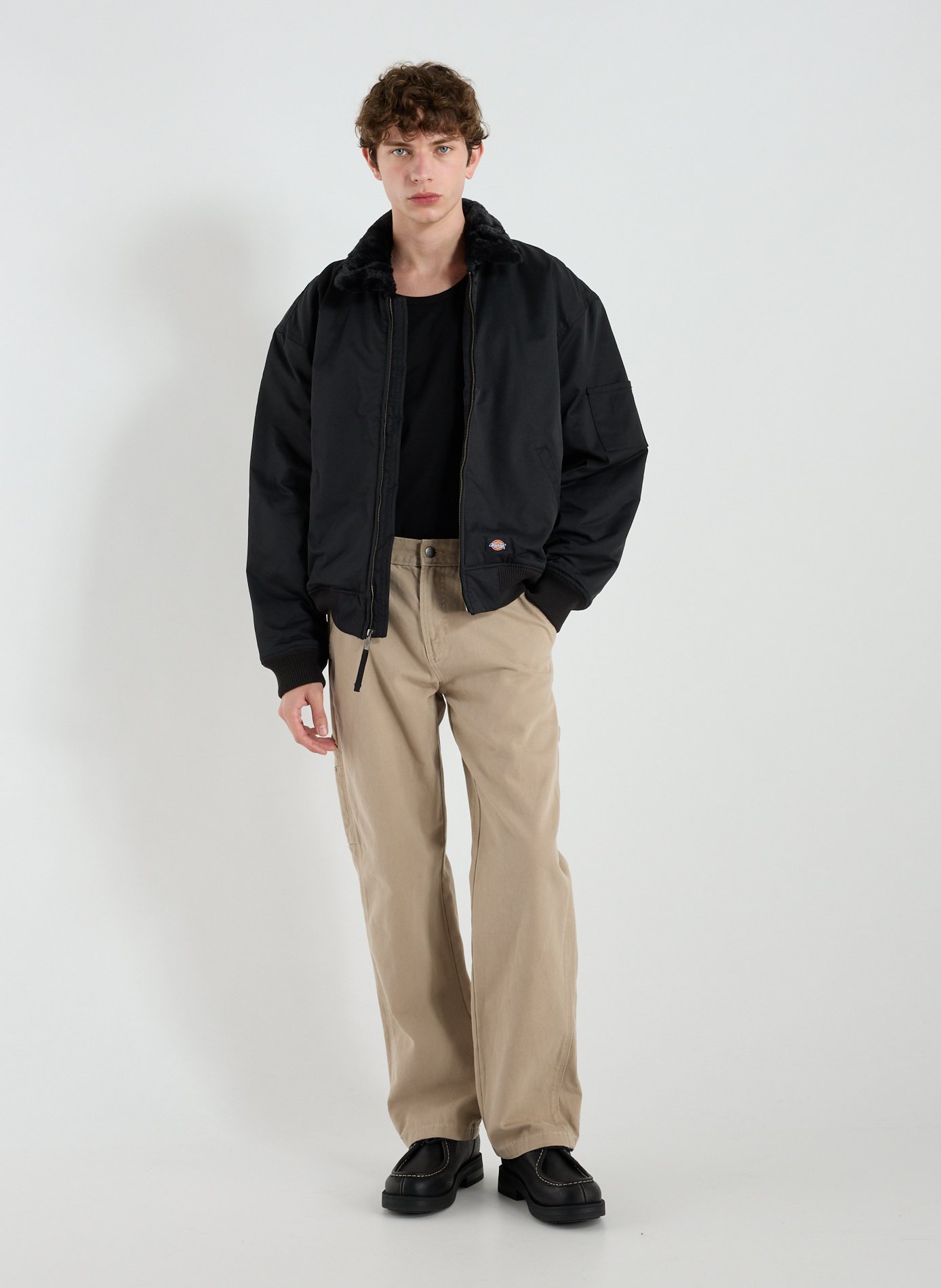 Straight cotton trousers DICKIES Beige