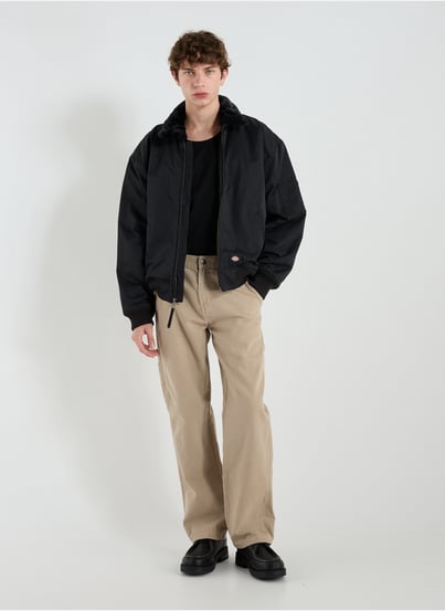 Einfarbige Jacke mit klassischem Kragen DICKIES Einfarbige Jacke mit klassischem Kragen DICKIES