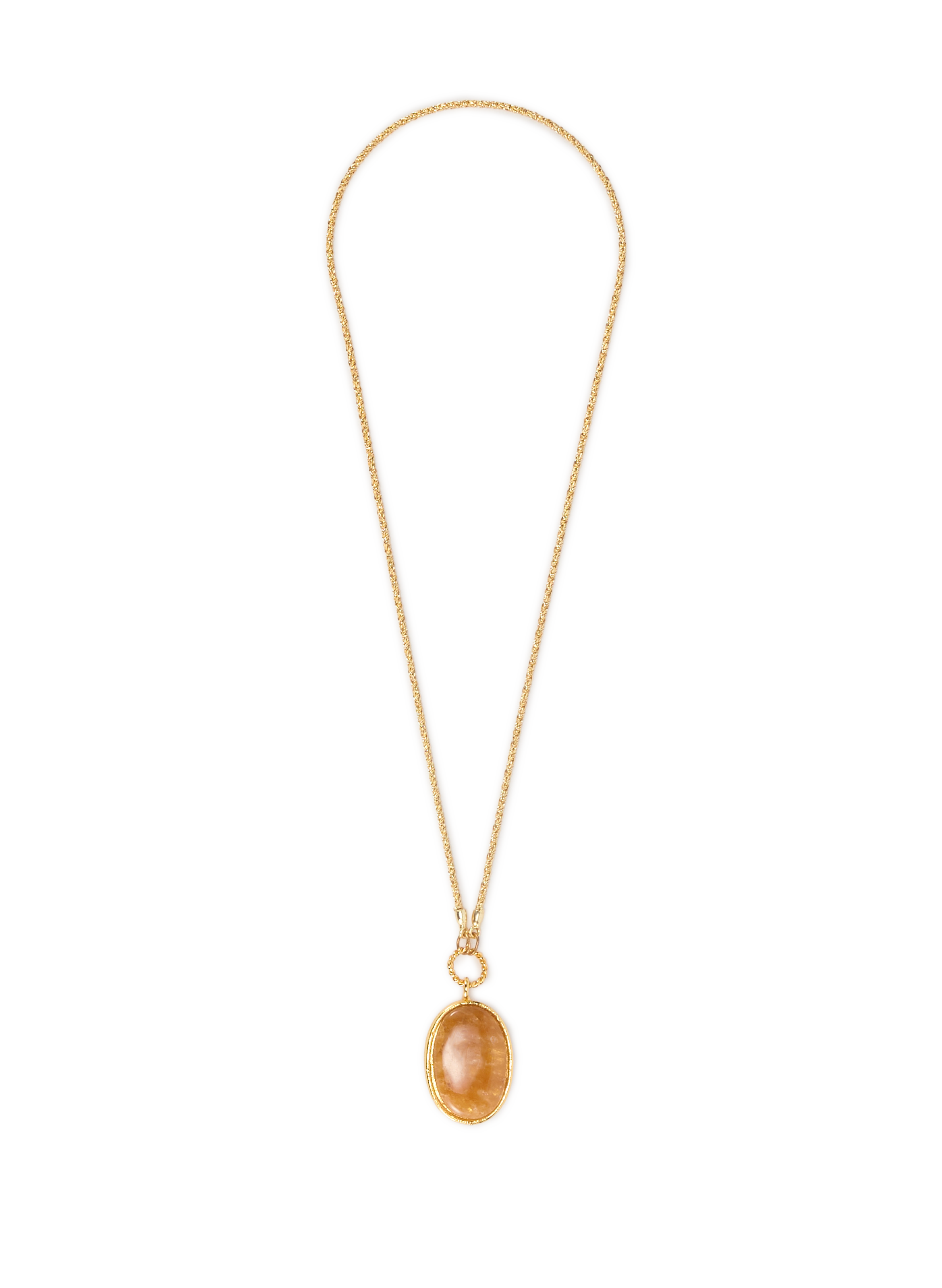 SYLVIA TOLEDANO Brass and stone necklace Yellow