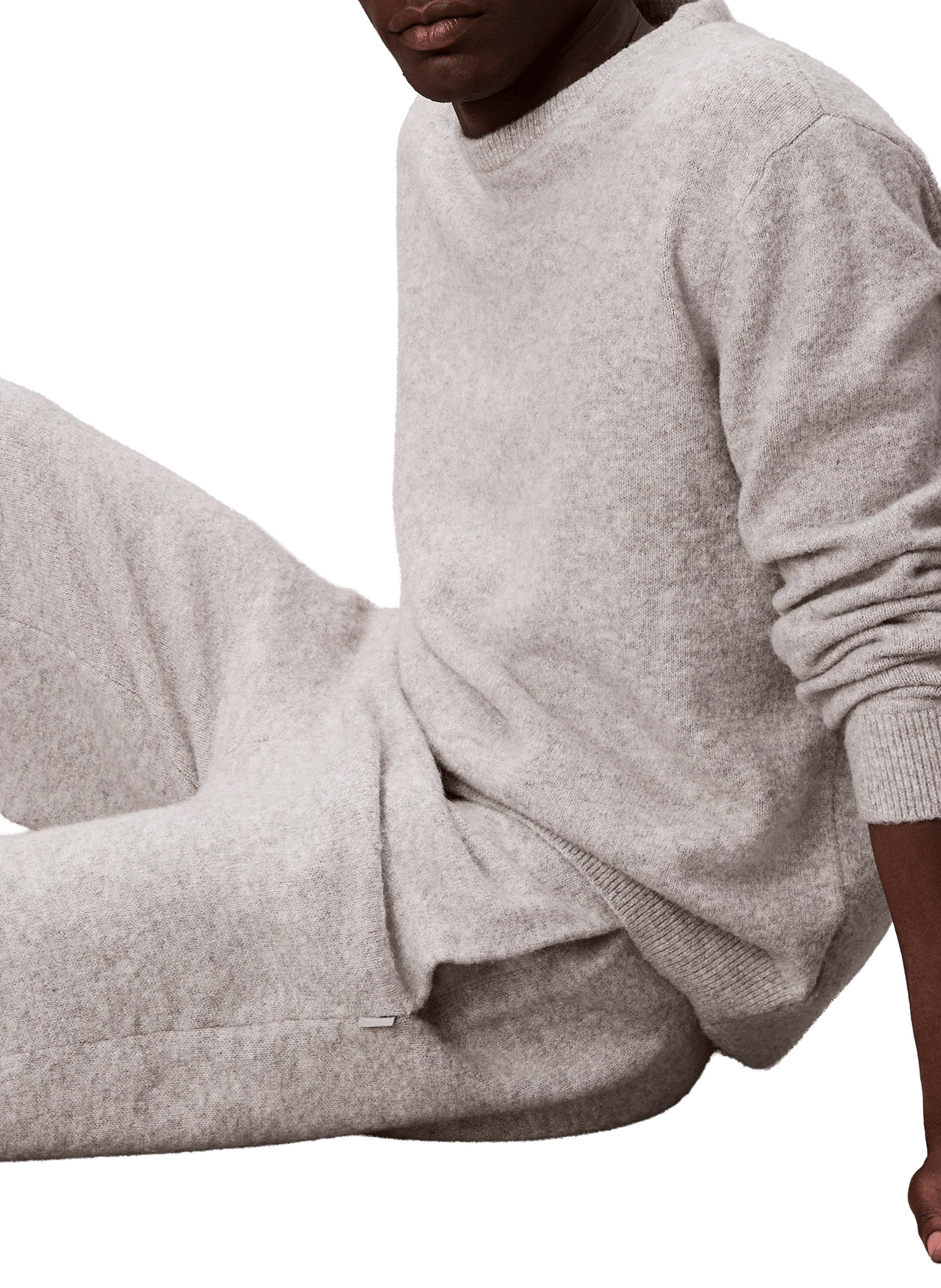 Knitted straight-fit jumper  CALVIN KLEIN Grey