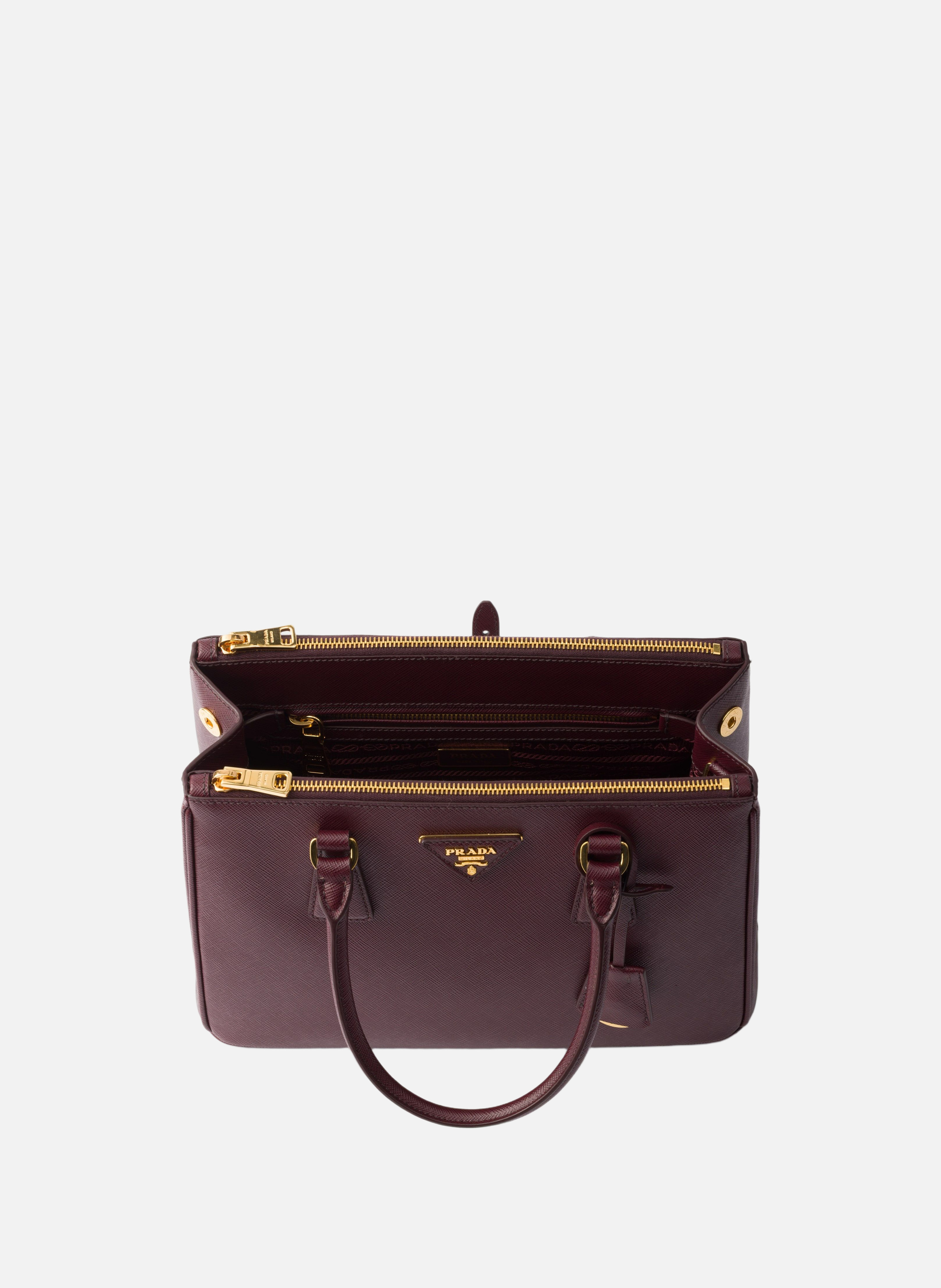 Sac prada galleria en cuir saffiano PRADA Rouge