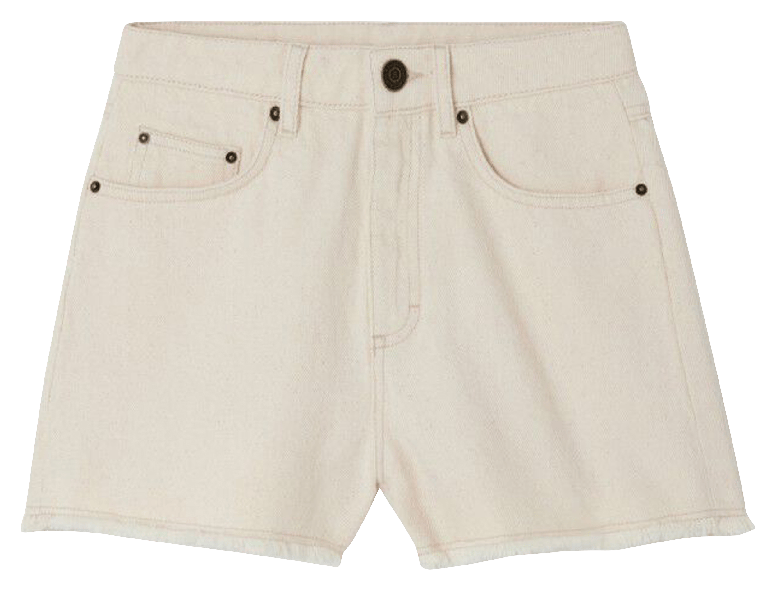 Short taille haute en coton recyclé tineborow AMERICAN VINTAGE Beige