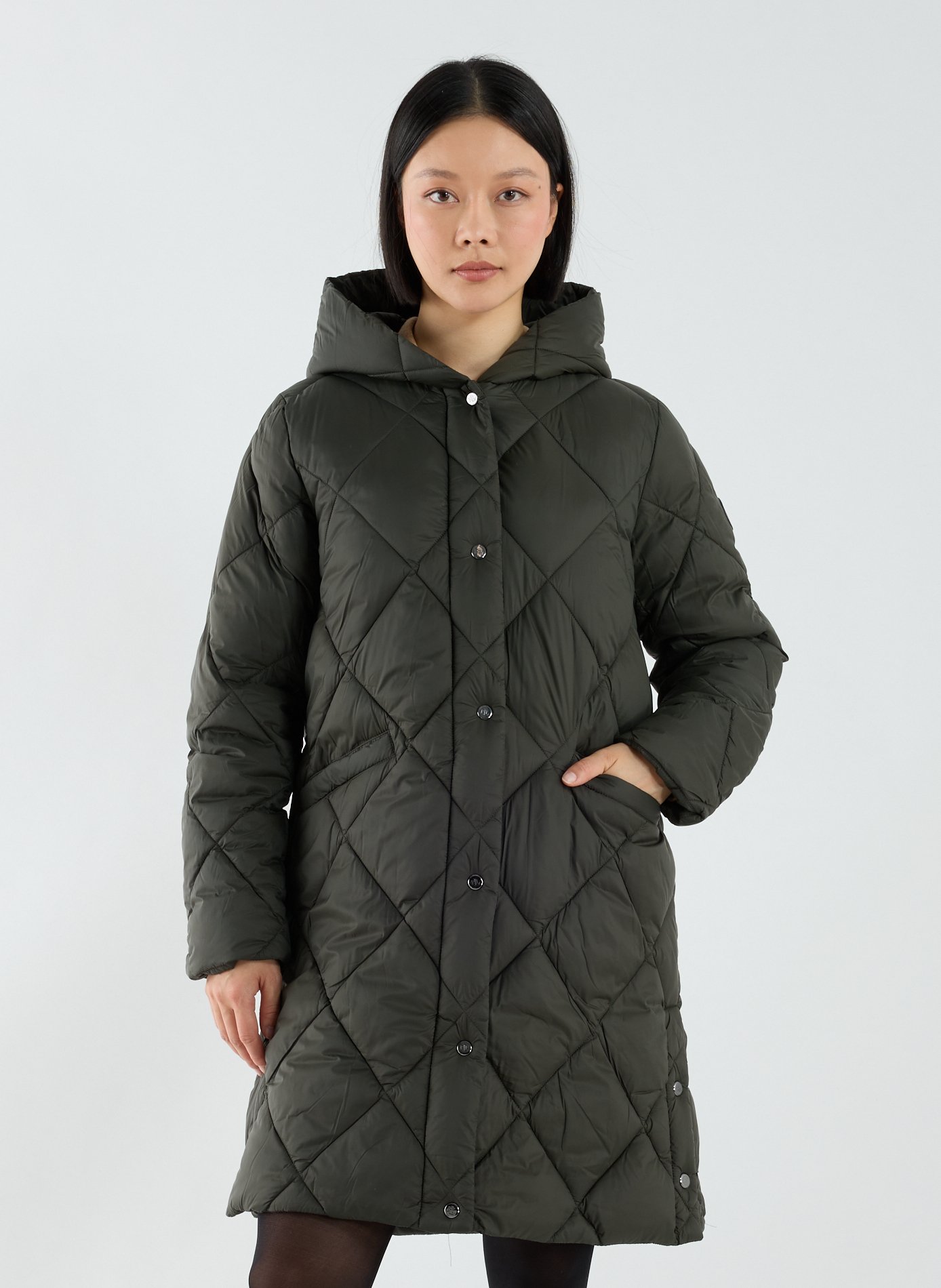 Manteau mi-long matelassé LAUREN Noir