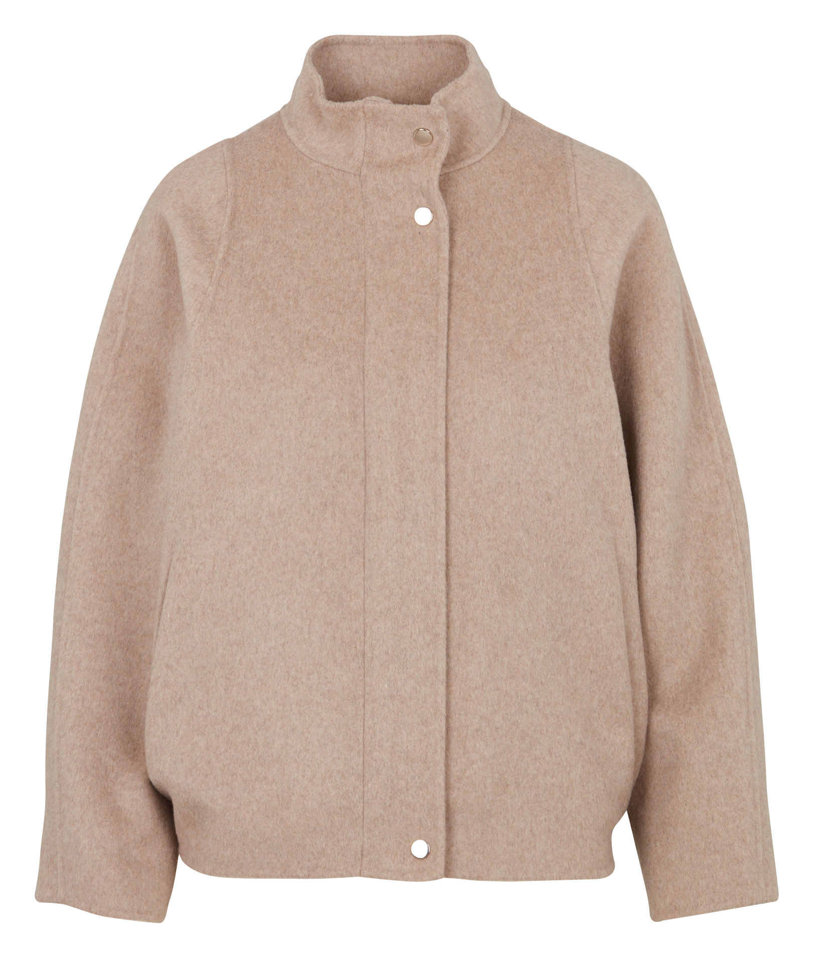 Manteau droit col montant zippé felicity MAISON 123 Beige