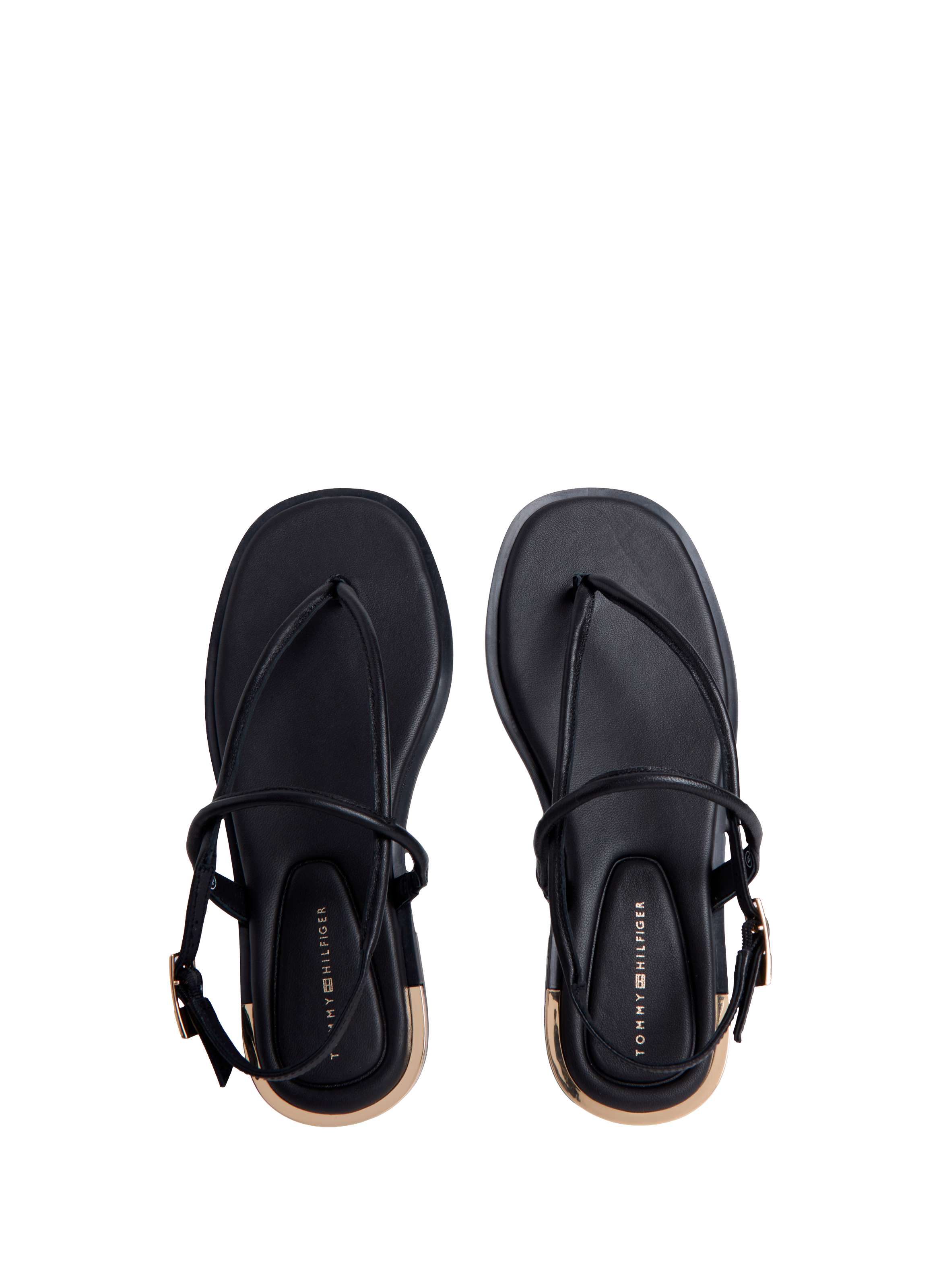 Sandales plates Ilary en cuir TOMMY HILFIGER Noir