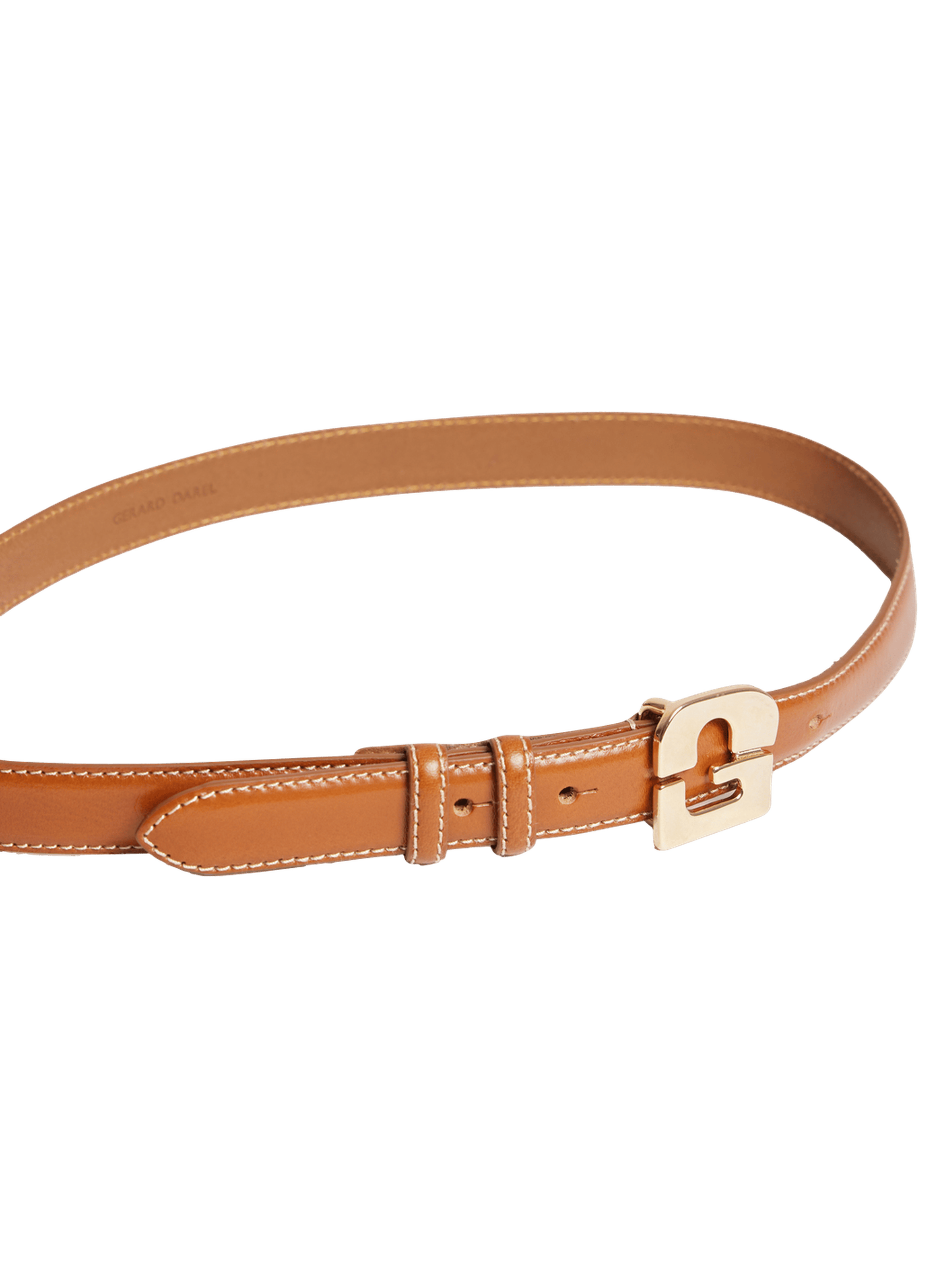 Ceinture signature en cuir - le lauren GERARD DAREL Marron
