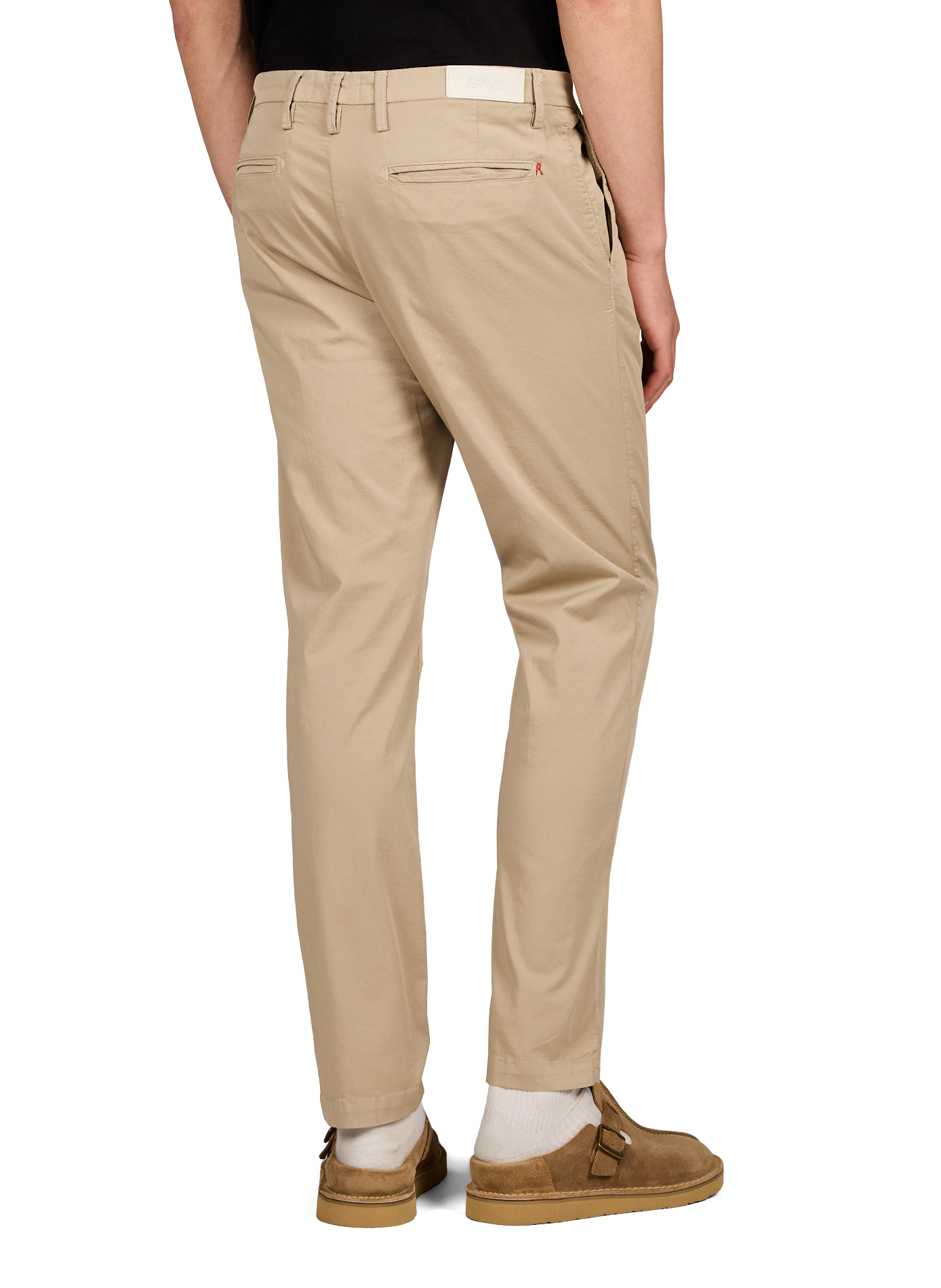 Pantalon uni en coton mélangé REPLAY Orange