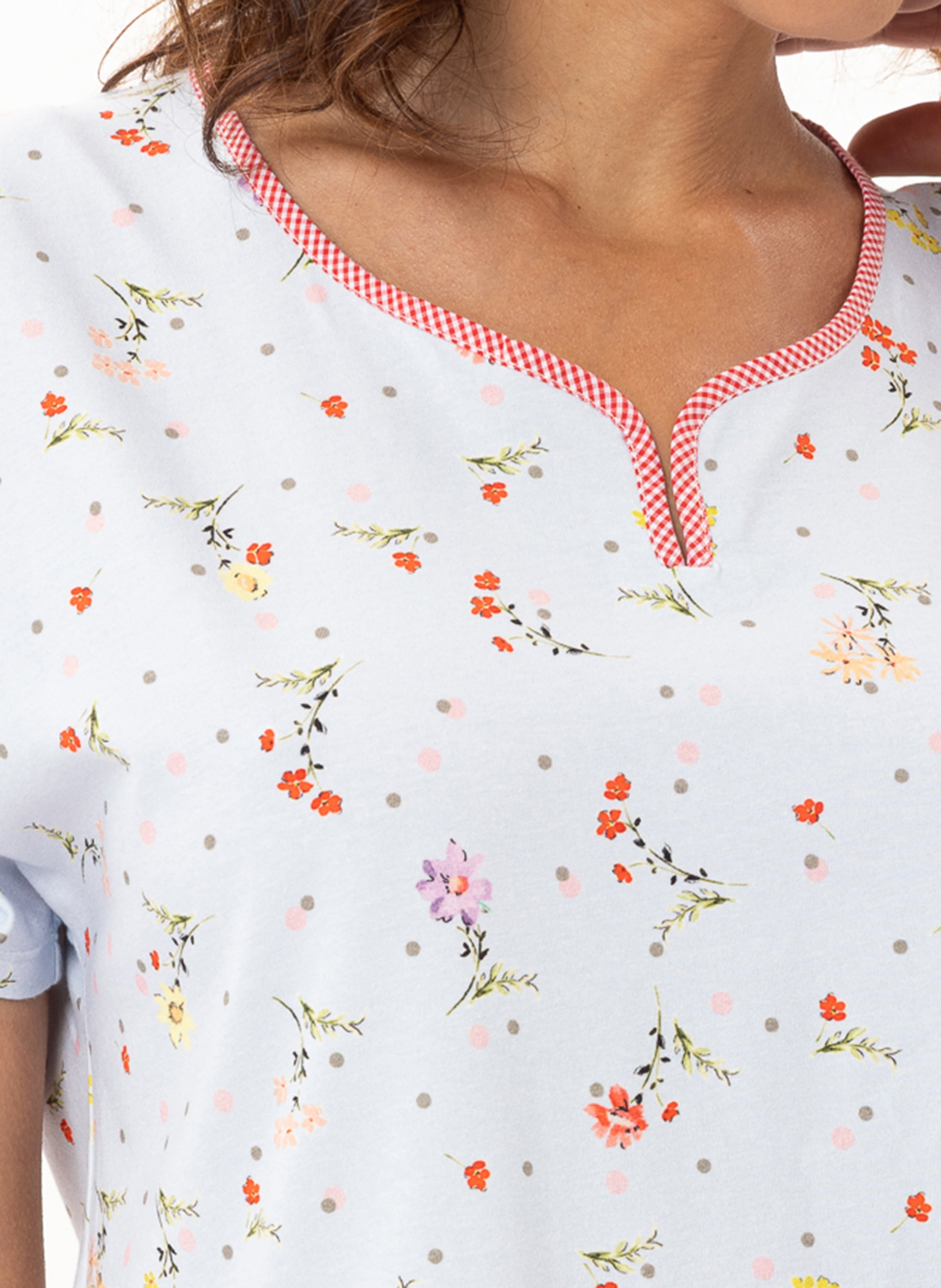 Pyjama short en coton daisy 200 LE CHAT Multicolore