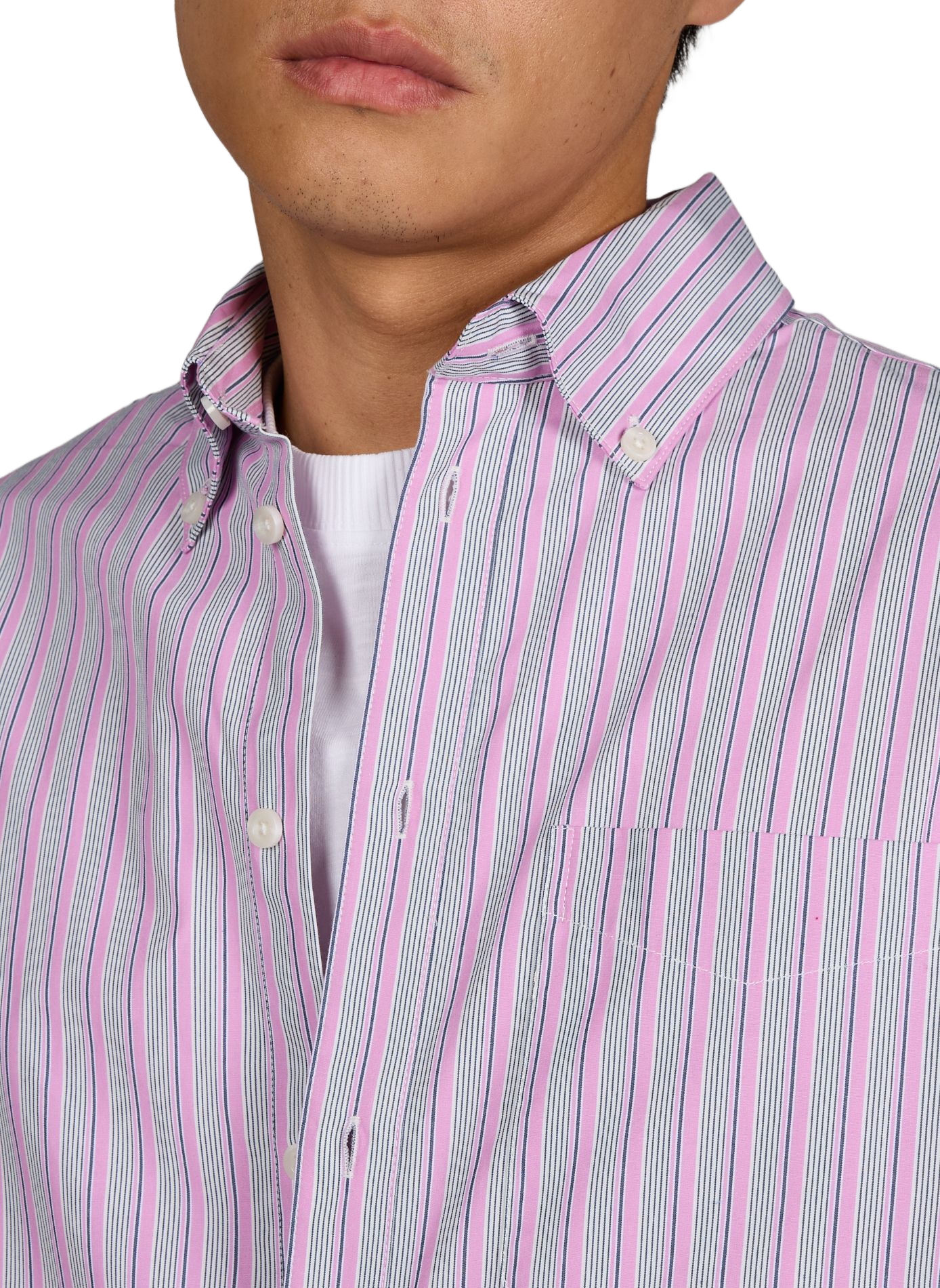 Chemise à rayures en coton LES DEUX Rose