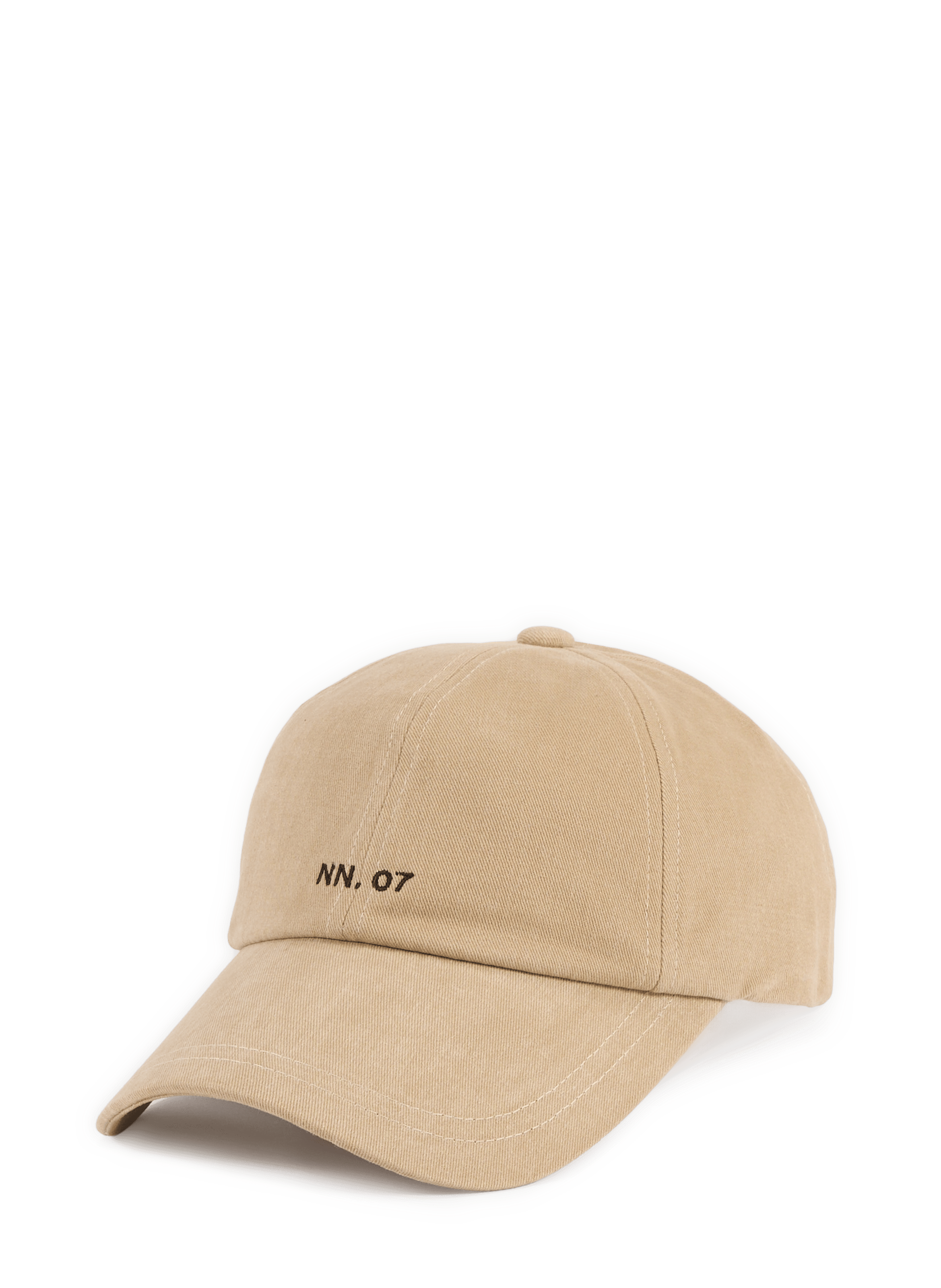 Embroidered cotton and canvas cap COTTON Camel
