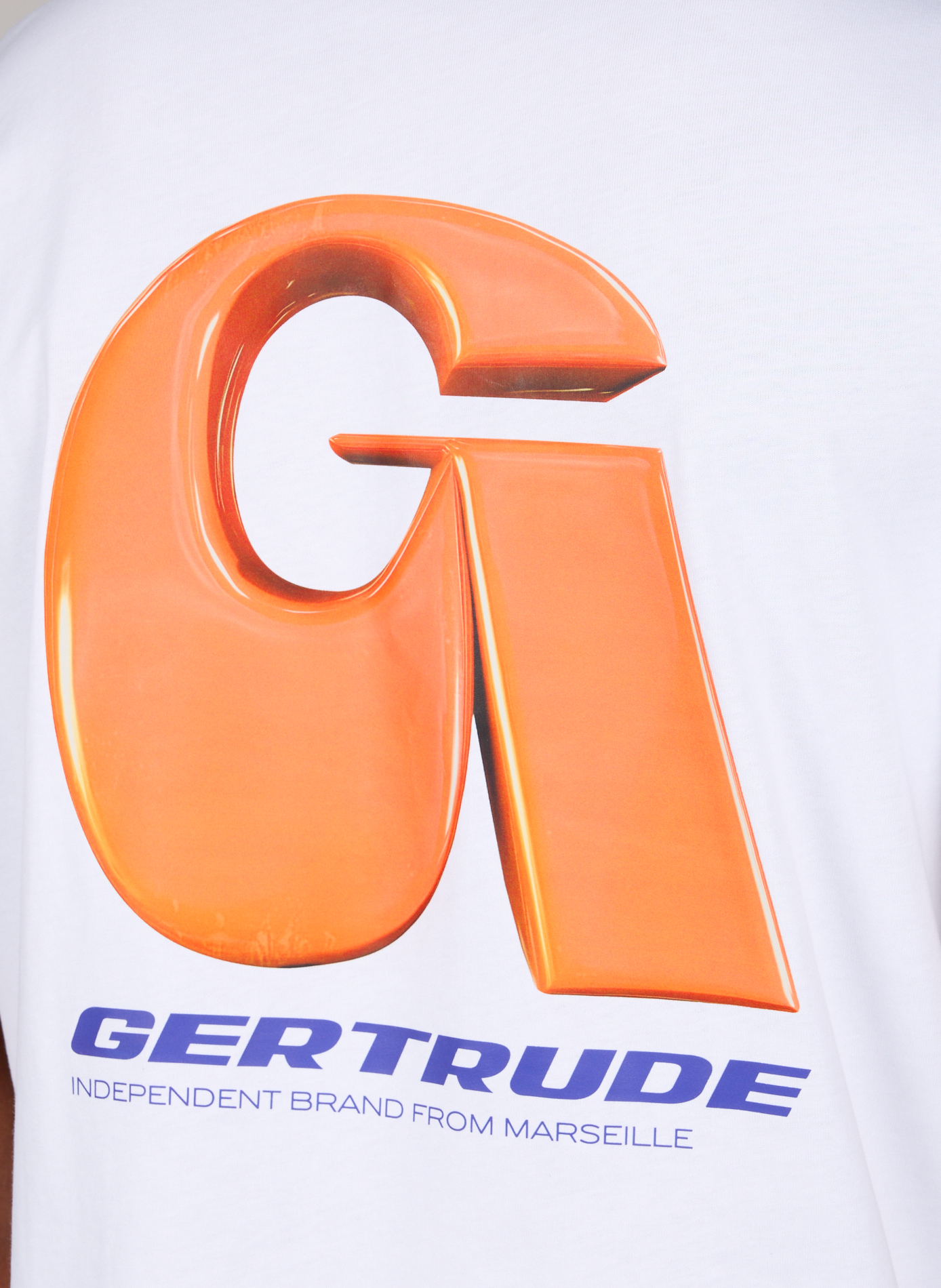 Bedrucktes T-Shirt aus Baumwolle GERTRUDE ET GASTON Weiss