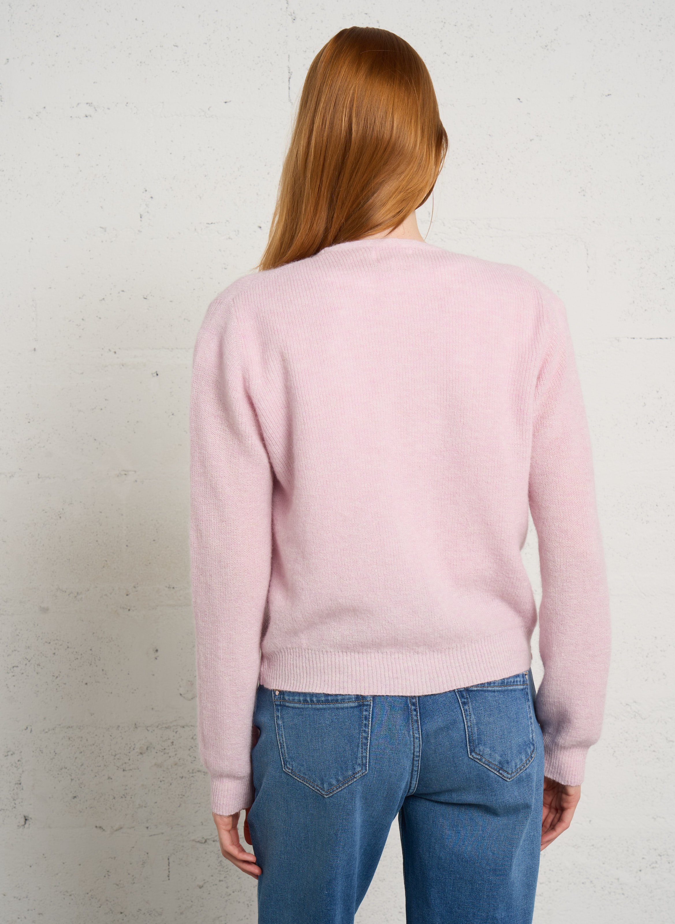 Cardigan col v en laine mélangée pacha MAISON 123 Rose