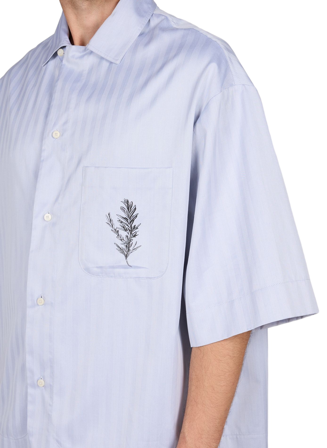 The striped cotton Cardigan shirt JACQUEMUS Blue