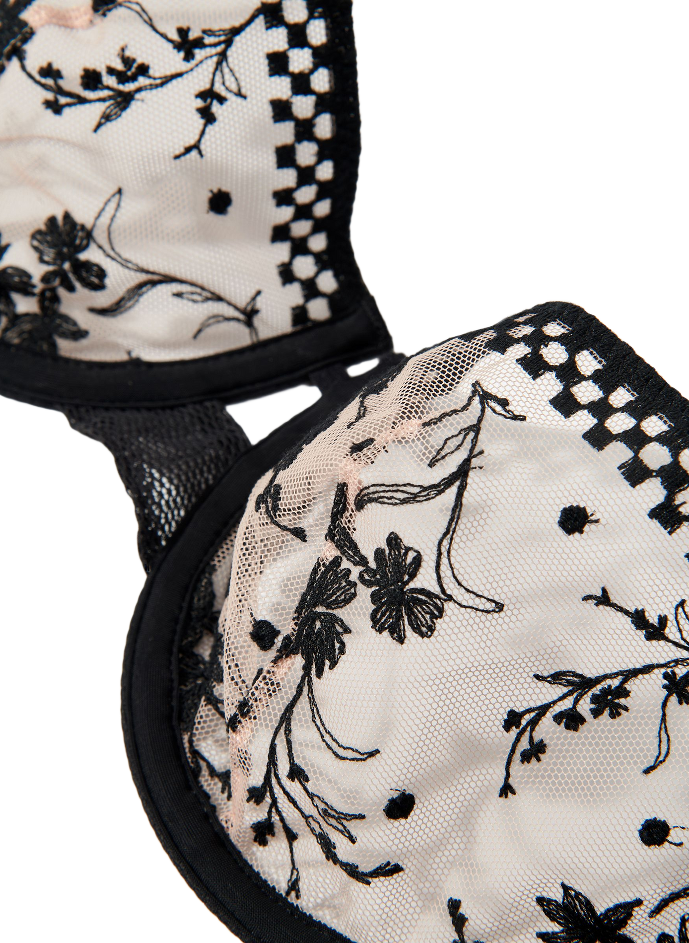 Soutien-gorge balconnet Suzy en dentelle fleurie PASSIONATA Beige