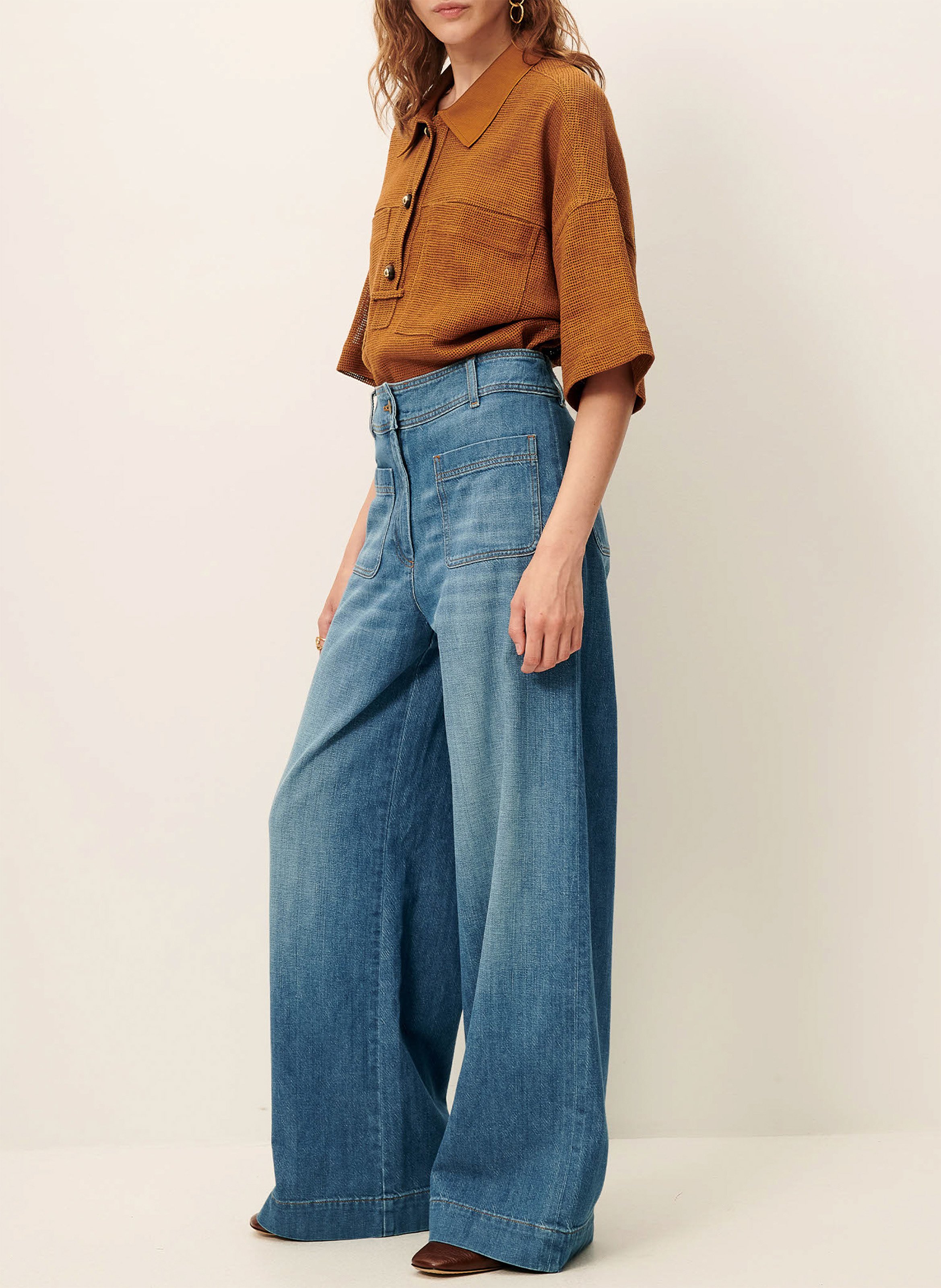 Jean bootcut en coton manhablue | Bleu SESSUN Femme