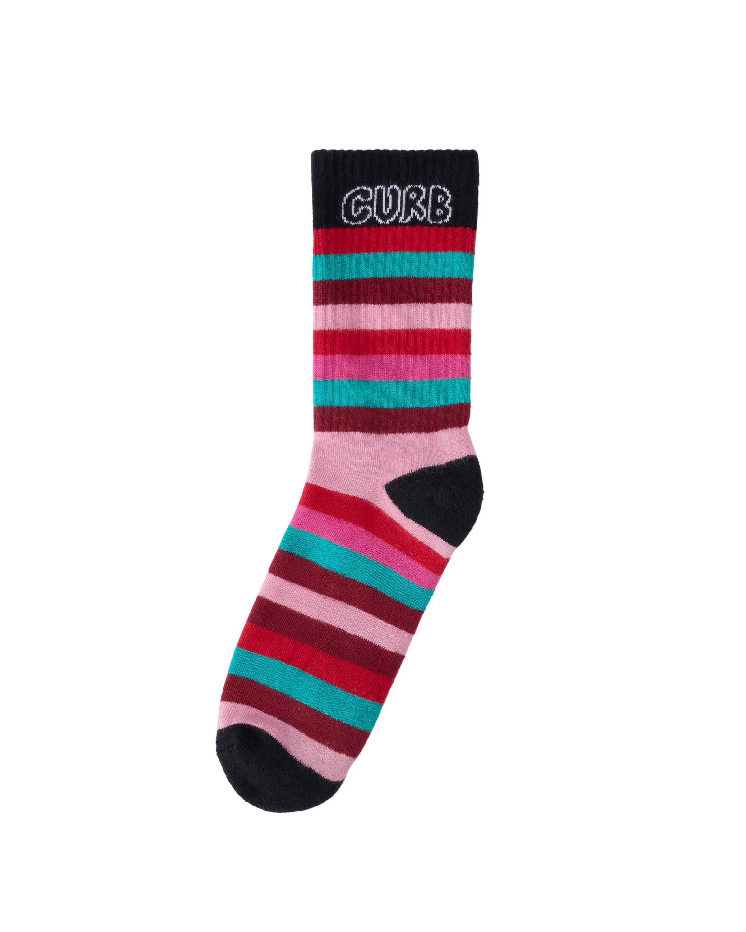 Chaussettes rayees curb LANVIN Rouge