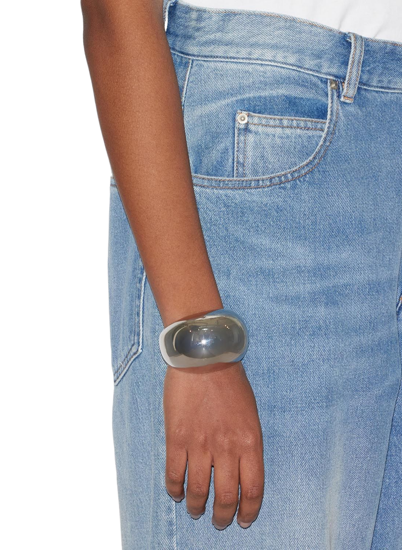 Gewölbtes Manschettenarmband Awa ISABEL MARANT Silber
