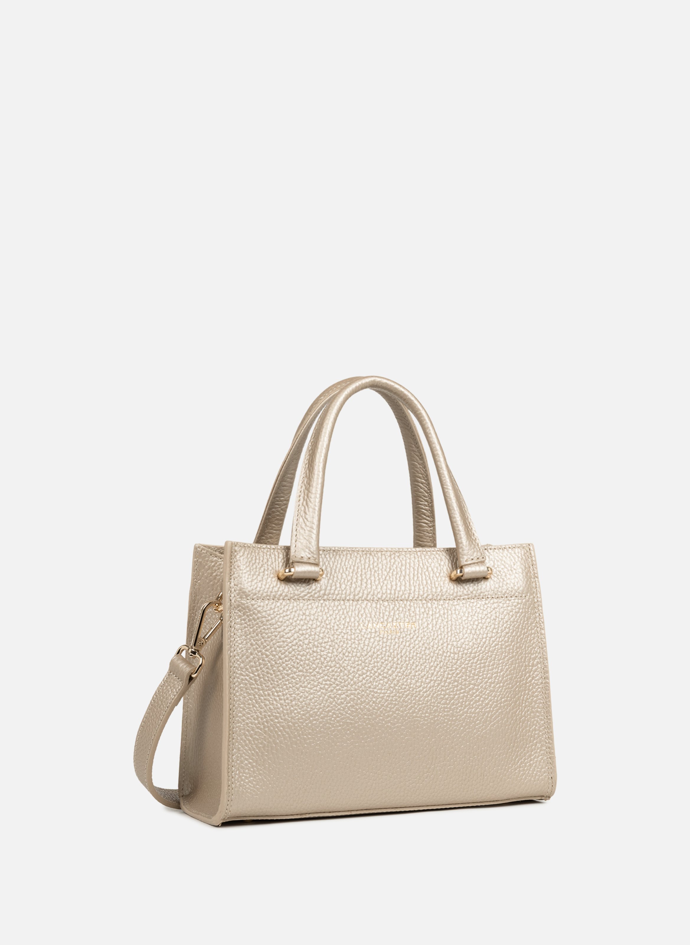 Petit sac à main - foulonné double daily LANCASTER Doré