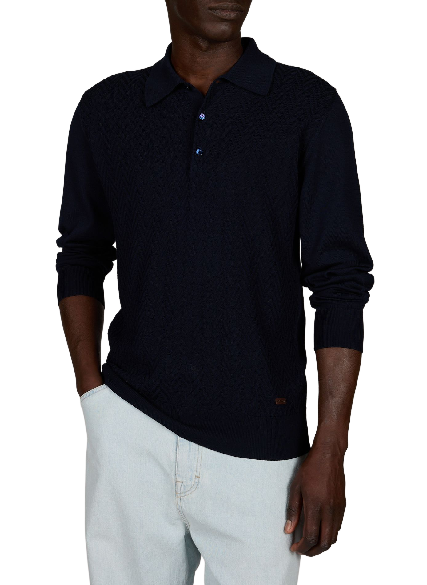 Polo-Strickpullover ETON Blau