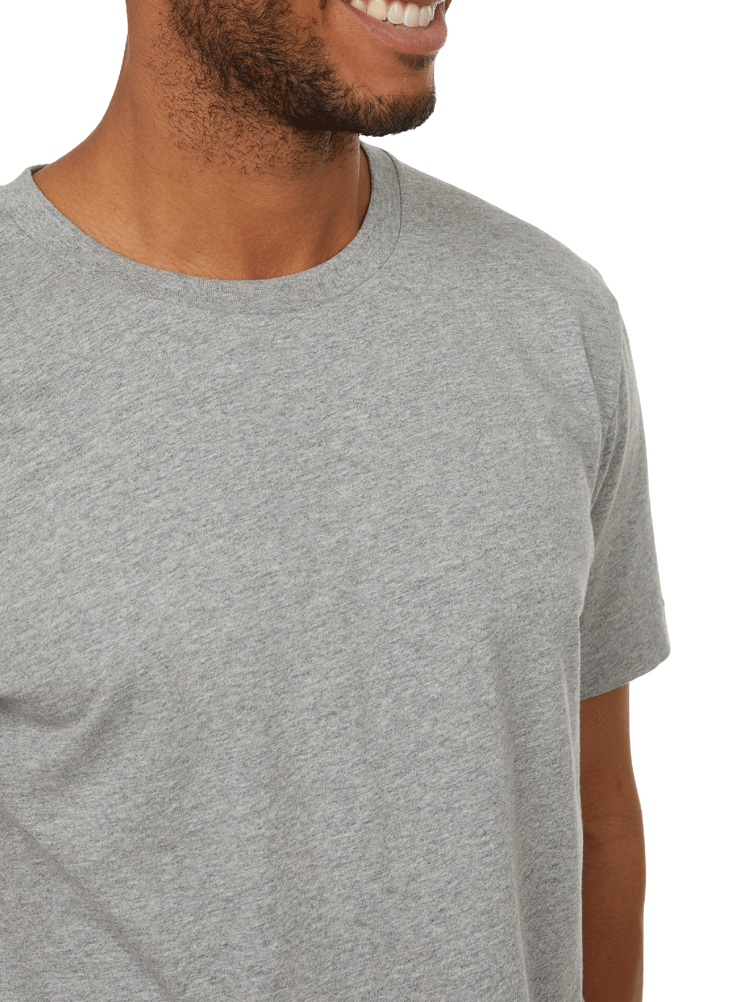 T-shirt col rond en coton organique AU PRINTEMPS PARIS Argent