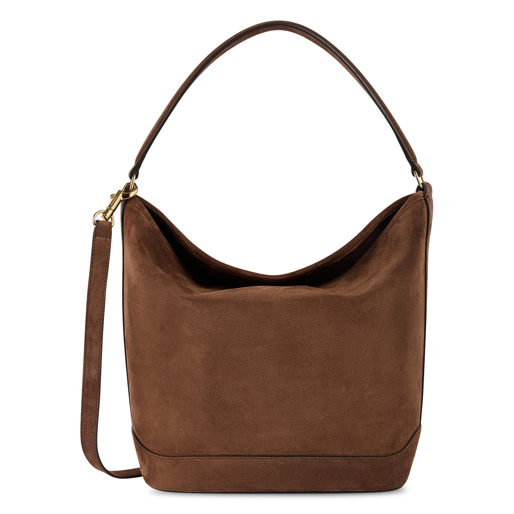 Sac seau en suède SANDRO Marron