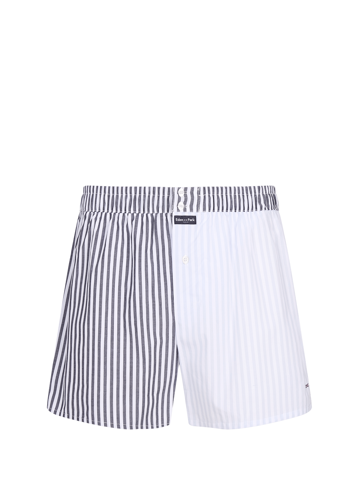 Striped cotton poplin boxers EDEN PARK Blue