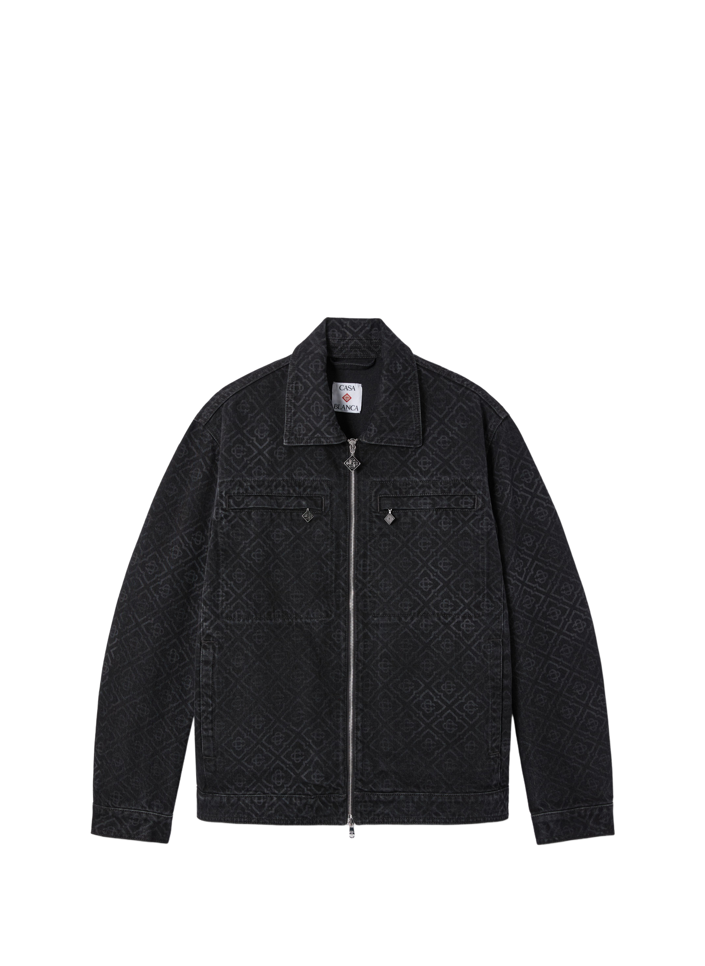 Veste à monogramme en denim de coton CASABLANCA PARIS Noir