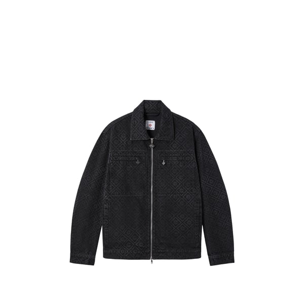 Veste à monogramme en denim de coton Veste à monogramme en denim de coton