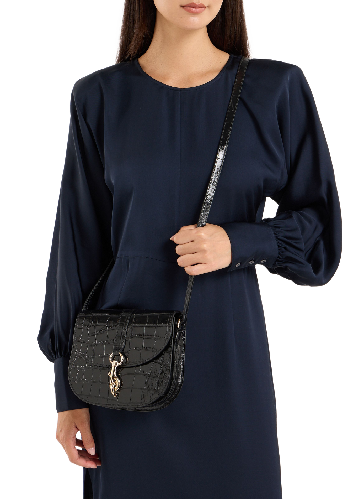 Sac bandoulière en cuir SAISON 1865 Noir