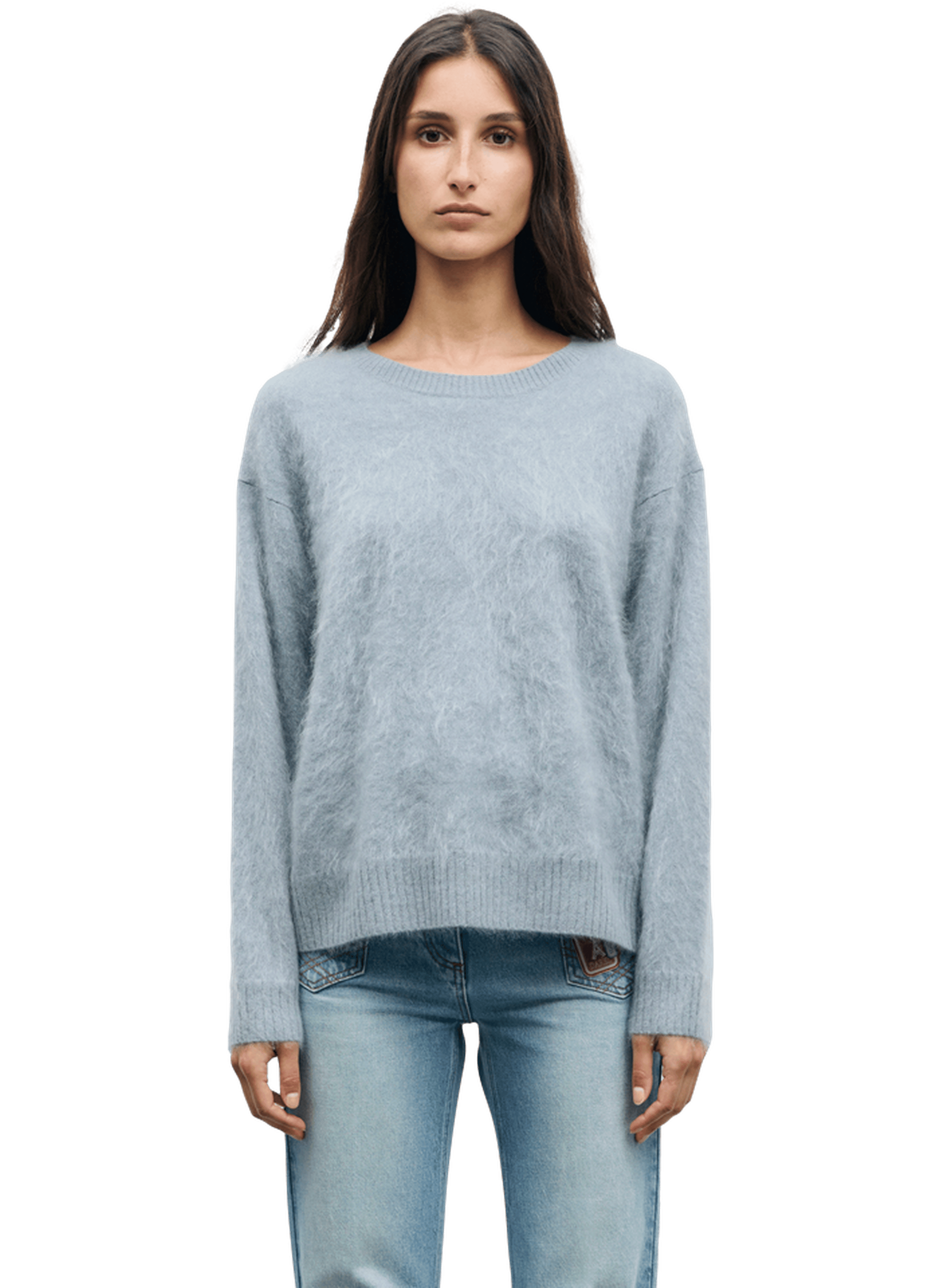 Pull à col rond en cachemire brossé - rida GERARD DAREL Bleu