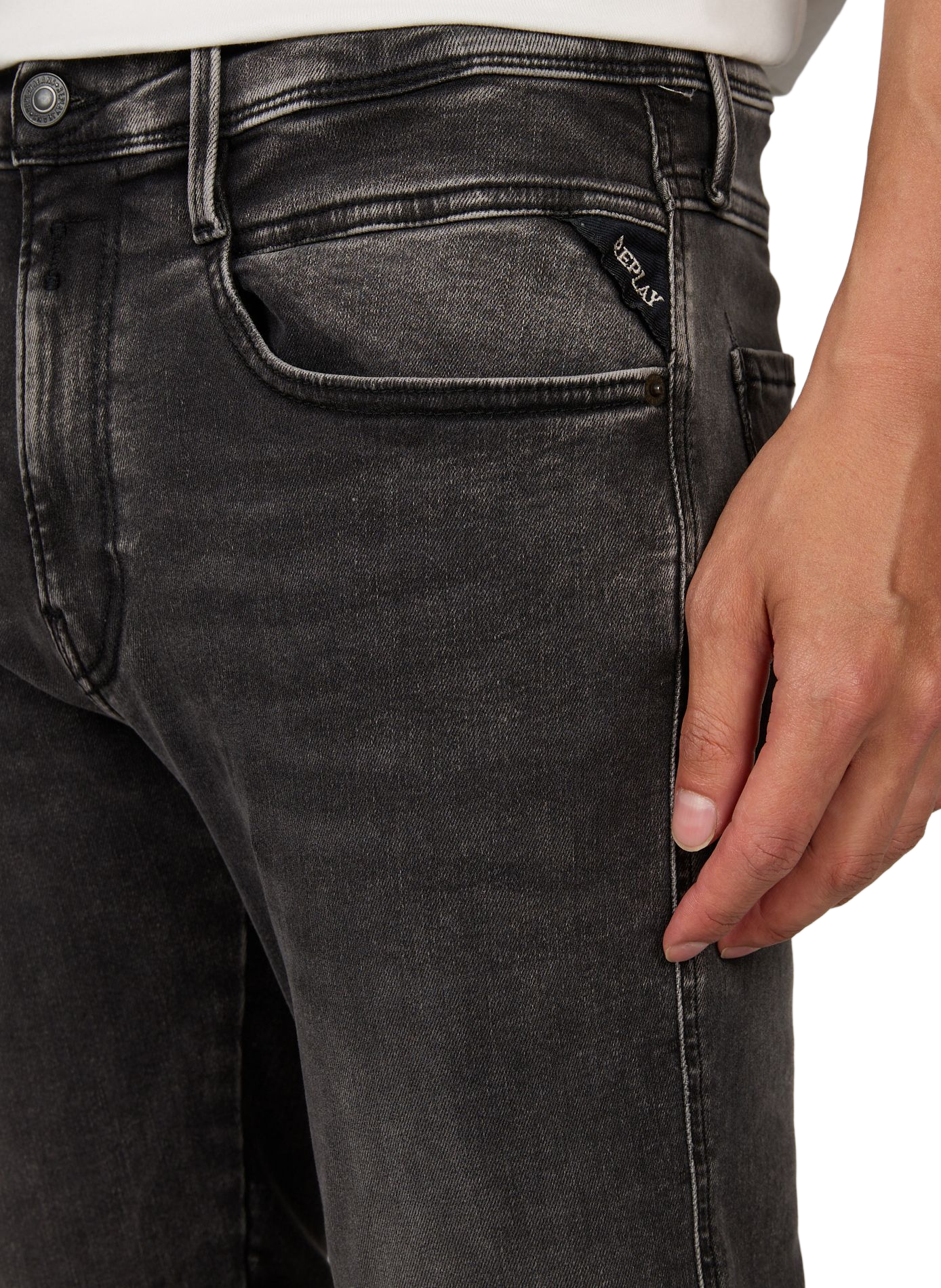 Cotton skinny jeans REPLAY Grey