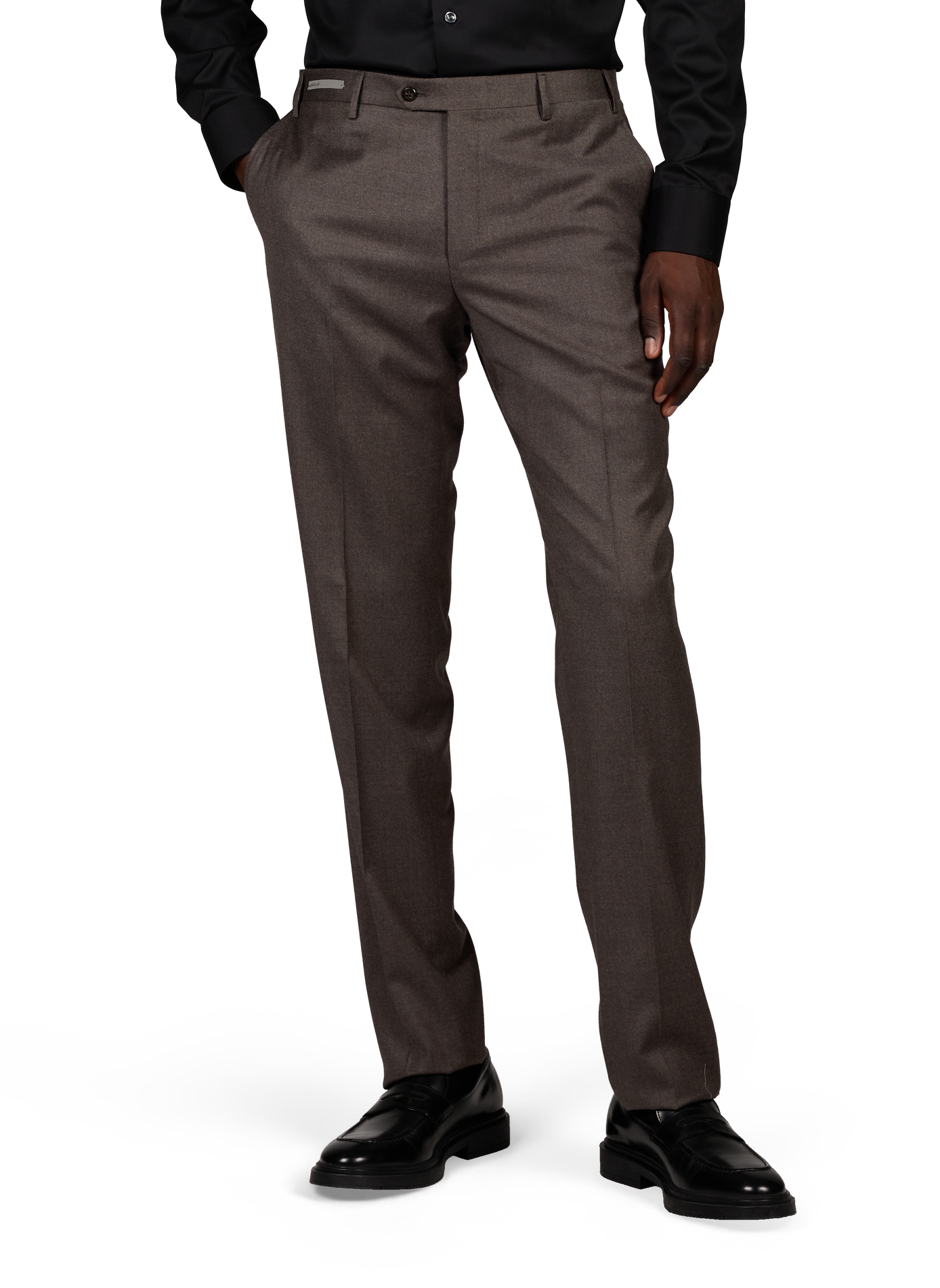 Pantalon en laine mélangée CORNELIANI Marron