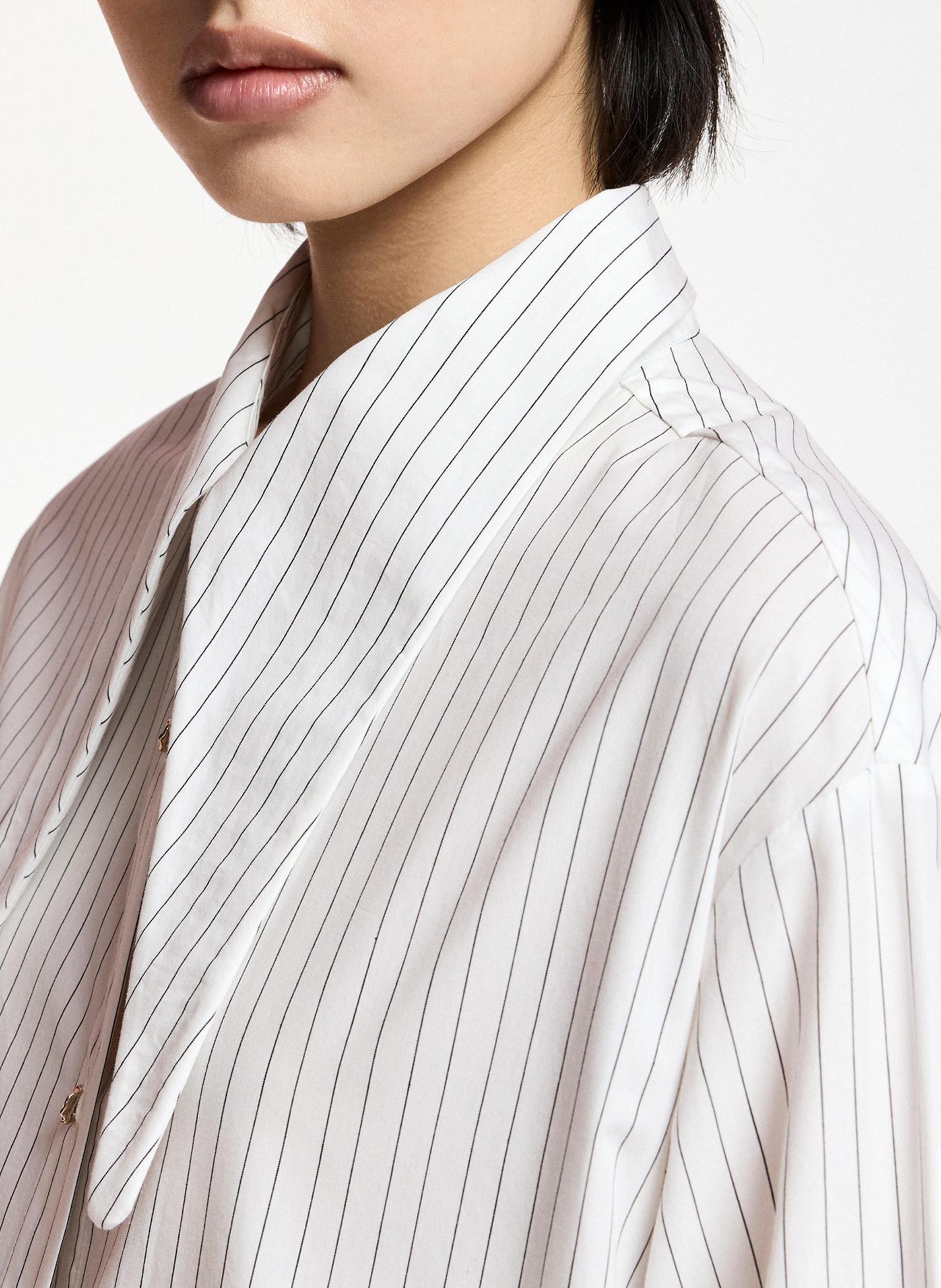 Chemise col en pointe en coton bio kacao ESSENTIEL ANTWERP Blanc