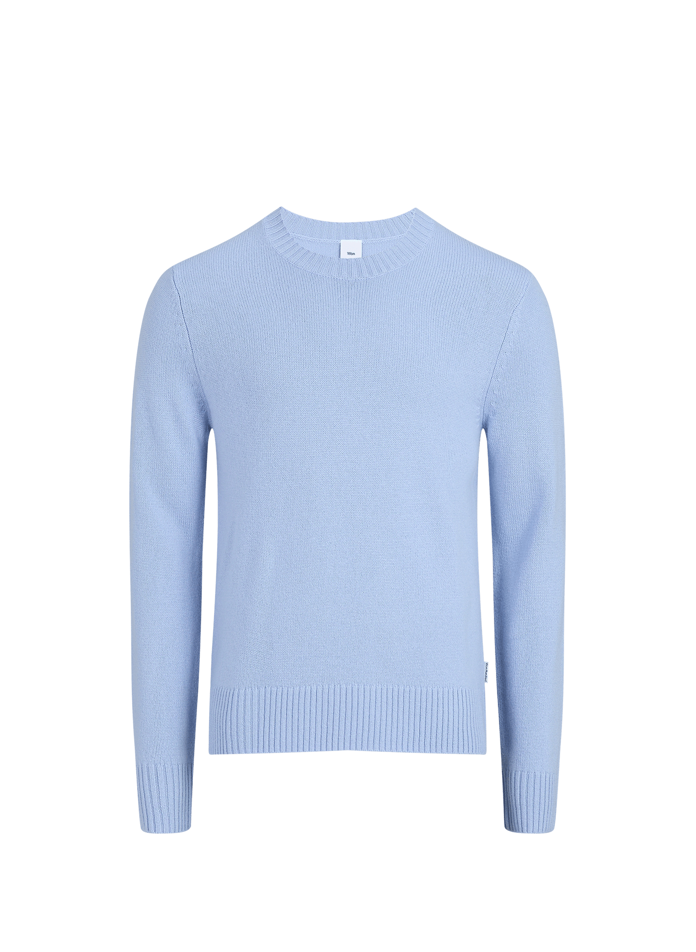 Pull droit en laine et cachemire WON HUNDRED Bleu