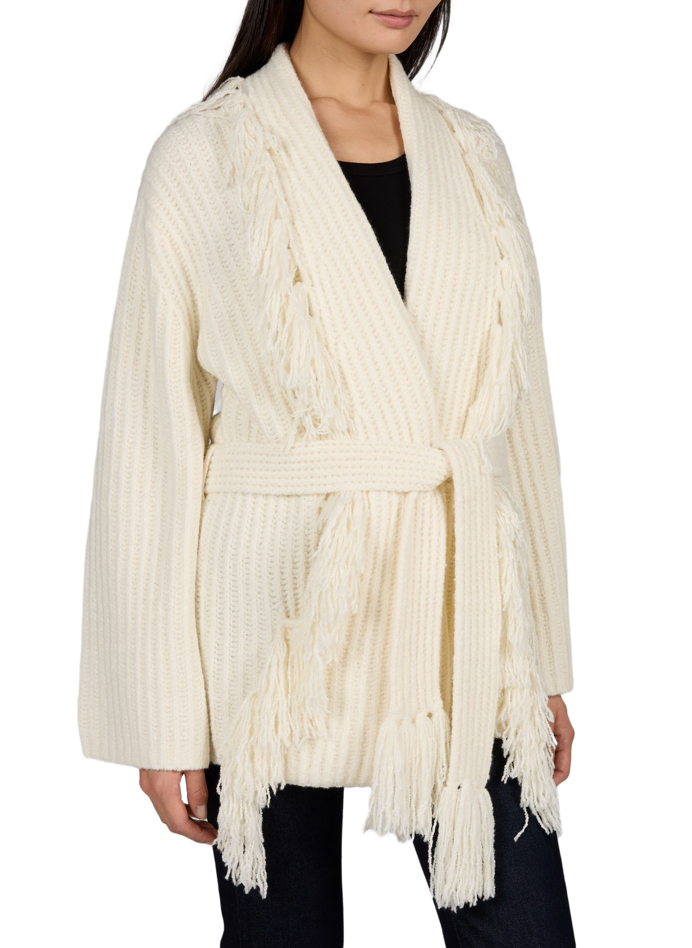 Chaleco de flecos de lana mezclada BY MALENE BIRGER Blanco