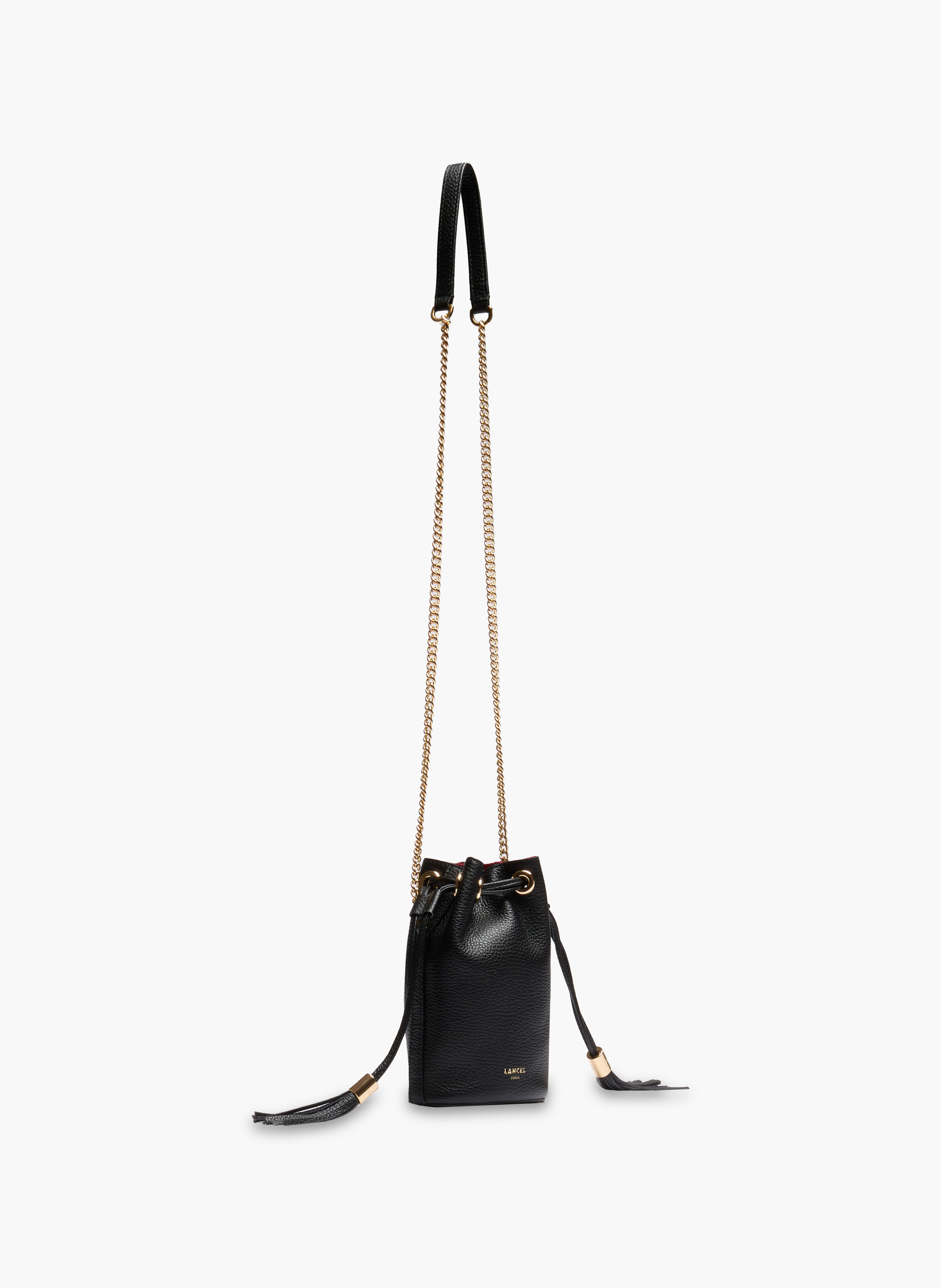 Mini sac seau premier flirt de lancel en cuir LANCEL Noir