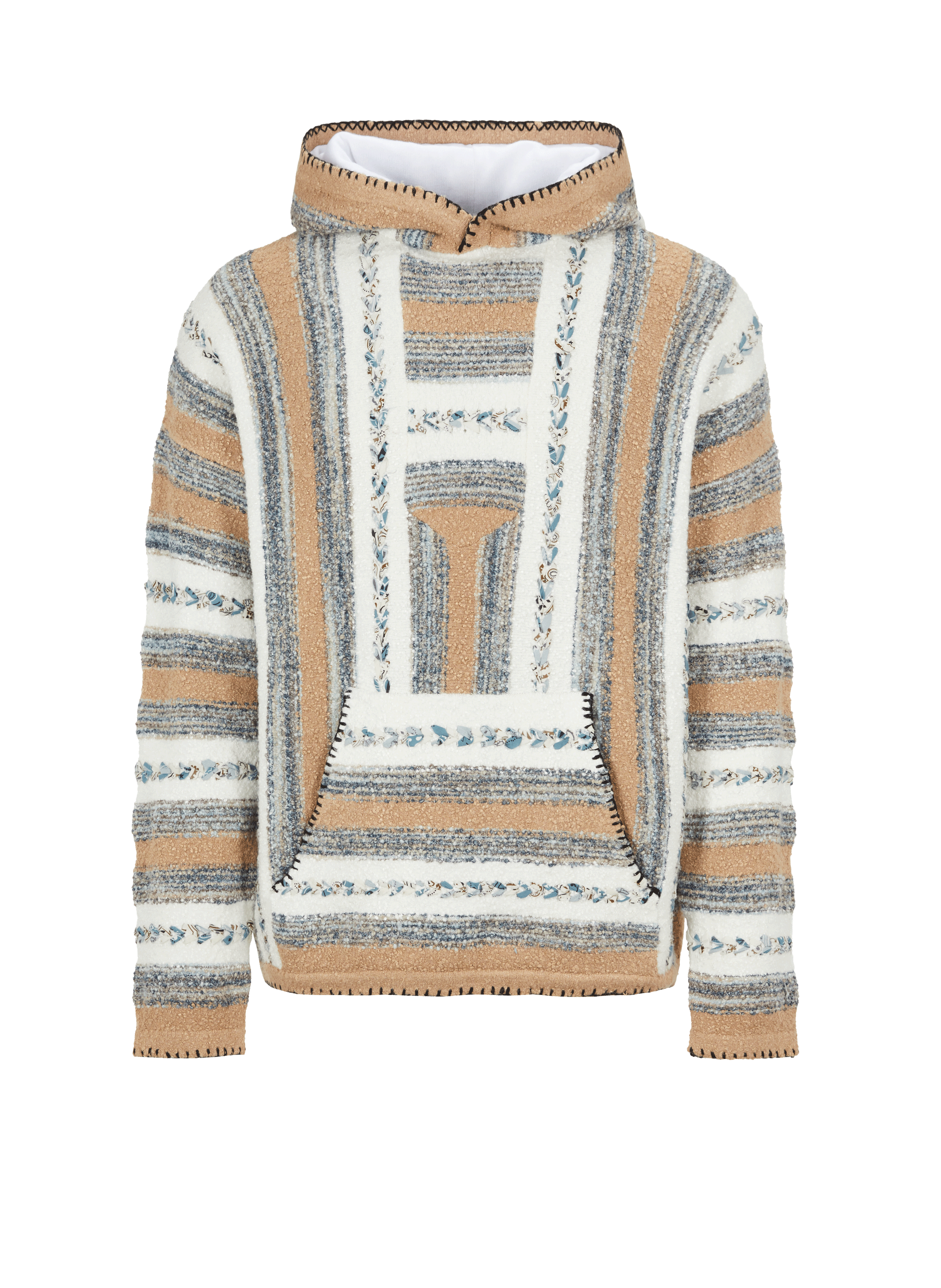 Hoodie à capuche avec bandes tressées