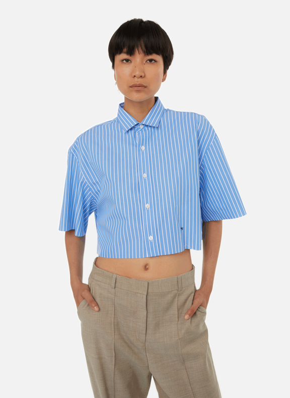 HOMMEGIRLS Cropped cotton shirt Multicolour